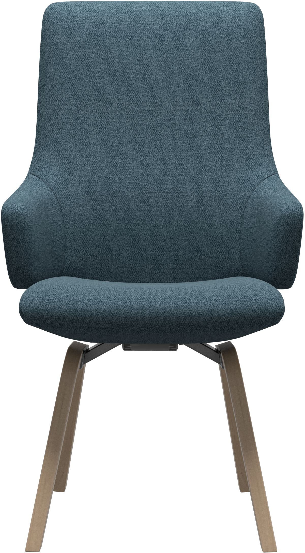 Stressless® Polsterstuhl »Laurel«, ROHLEDER Stoff Q2 FARON, High Back mit Armlehne, Größe L, mit schräggestellten Beinen in Eiche