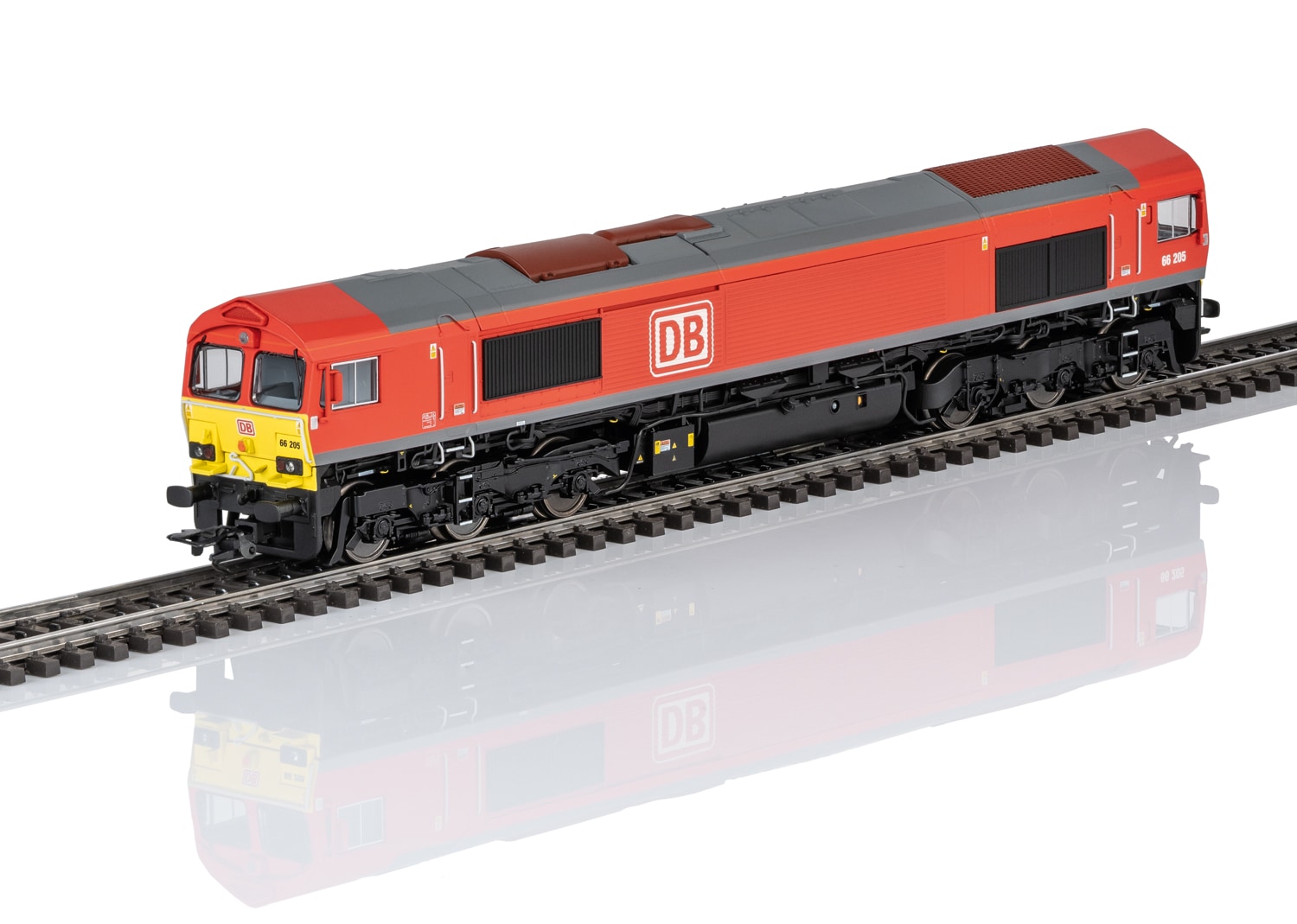 MÄRKLIN Kinder Diesellokomotive "Diesellok Class 66 DB AG - 39076"rot, Kunststoff, Metall, Modelleisenbahn-Fahrzeuge, mit Licht- und