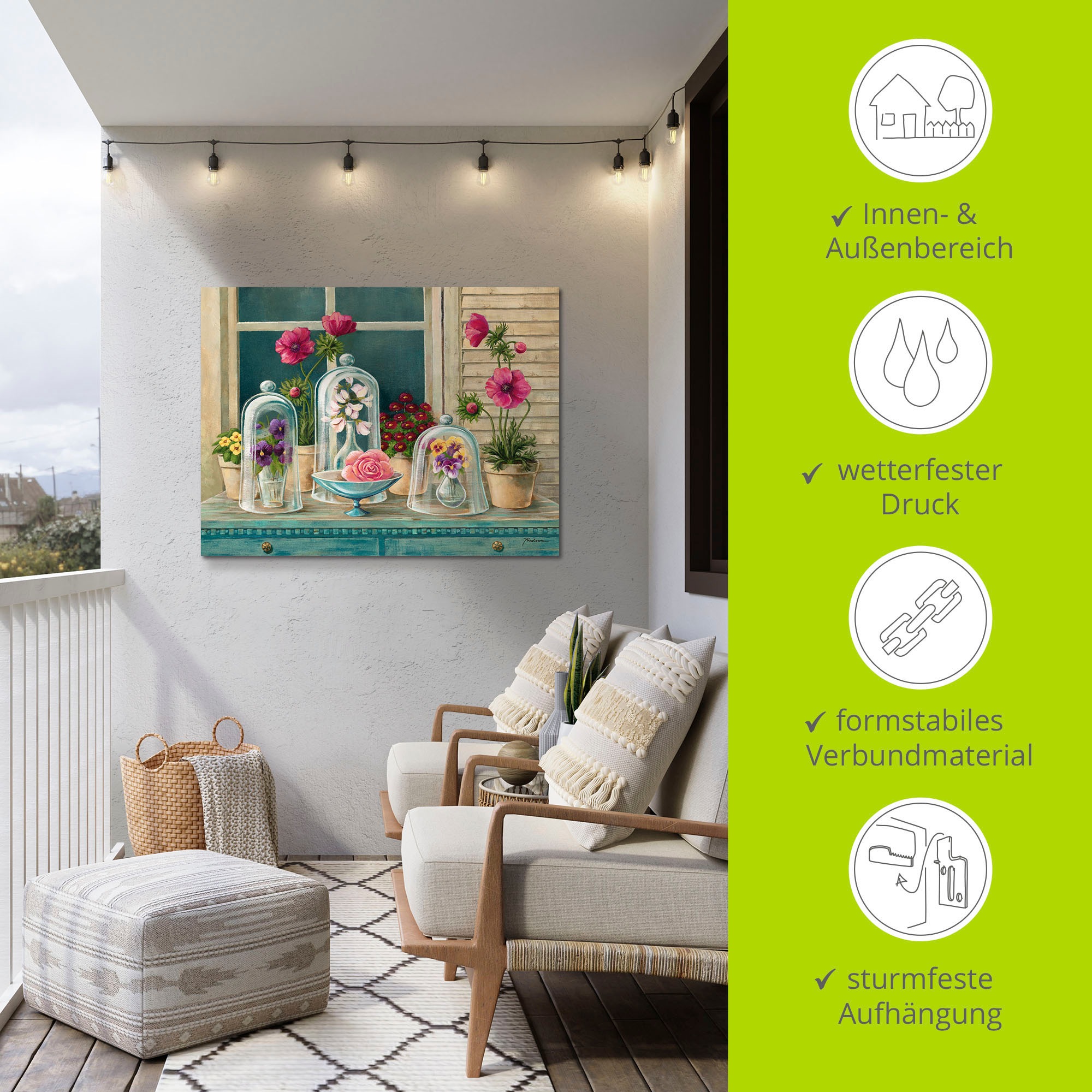 Artland Wandbild »Kollektion mit Blumen«, Arrangements, (1 St.), als Alubild, Outdoorbild, Leinwandbild in verschied. Größen