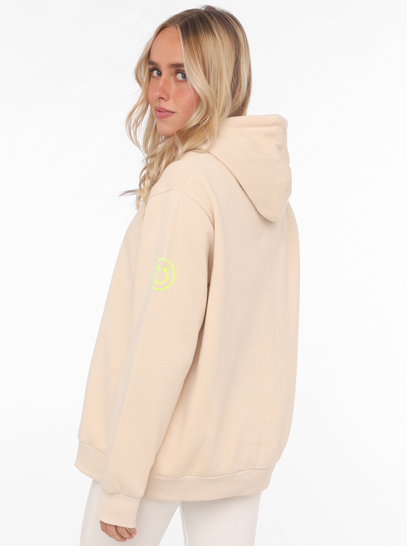 Zwillingsherz Sweatshirt, gestickter Schriftzug, Kapuze, Langarm, Känguruta günstig online kaufen