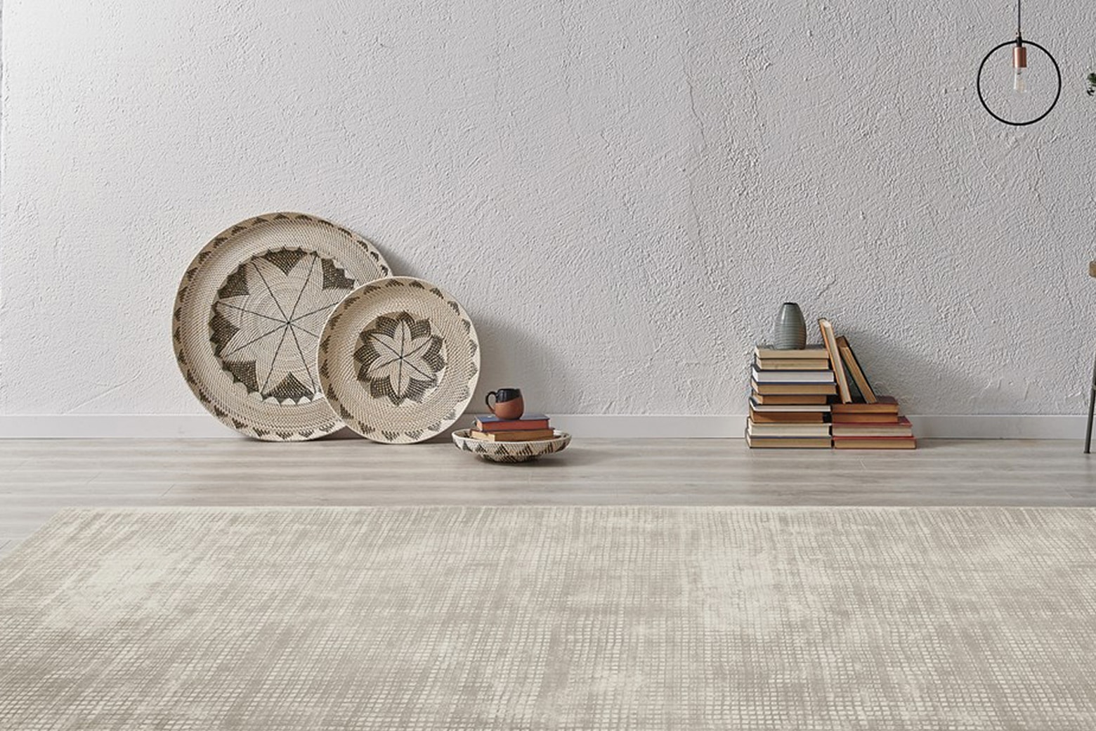 Teppich PADIRO "Bridget 125", beige (creme), B:160cm H:10mm L:230cm, Viskose, Teppiche, Teppich, Kurzflor, Hoch-Tief-Struktur mit Vintage Look
