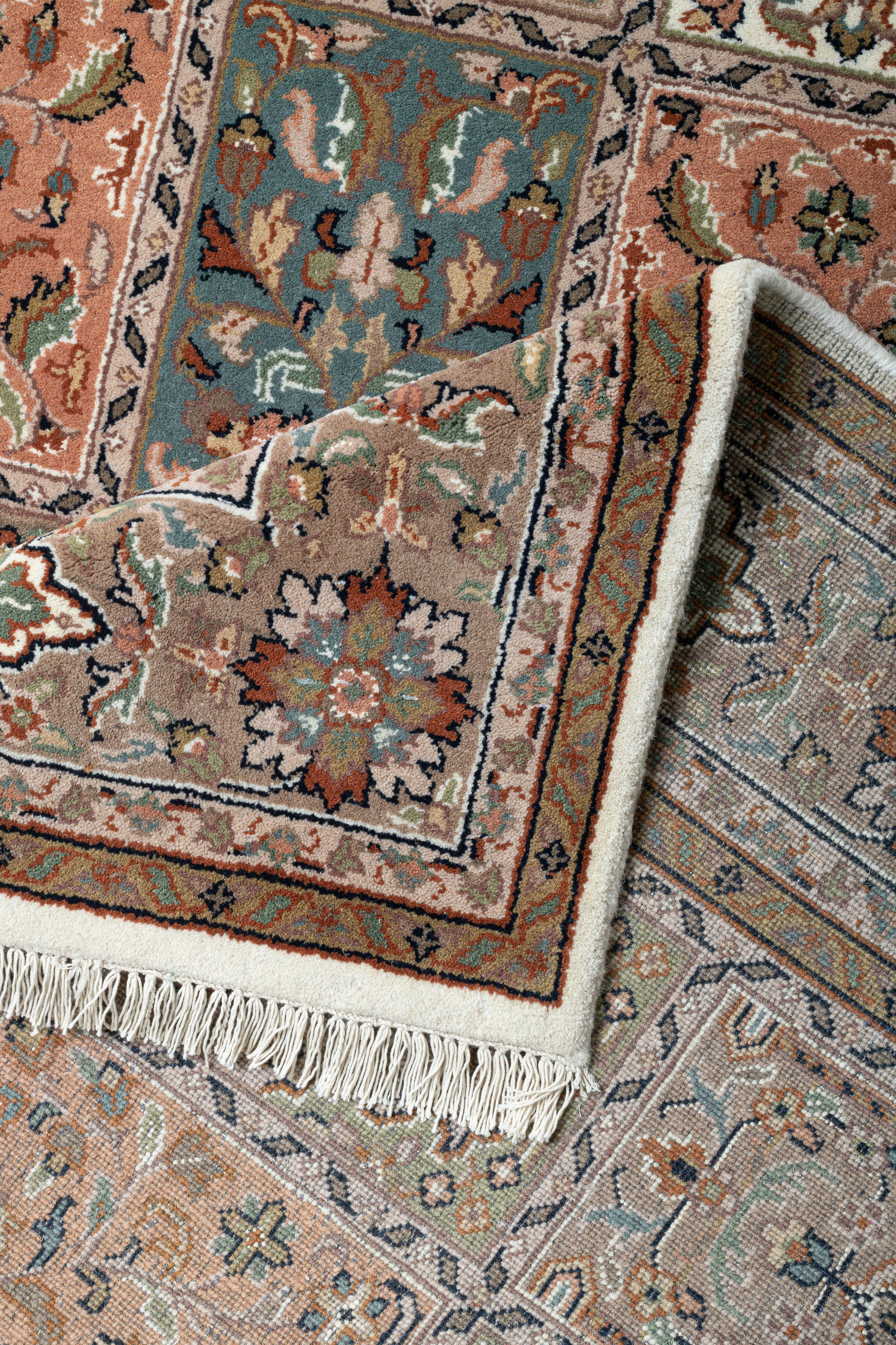my home Orientteppich »BB Oriantal 1«, rechteckig, 12 mm Höhe, reine Wolle, handgeknüpft, orientalisches Design, mit Fransen