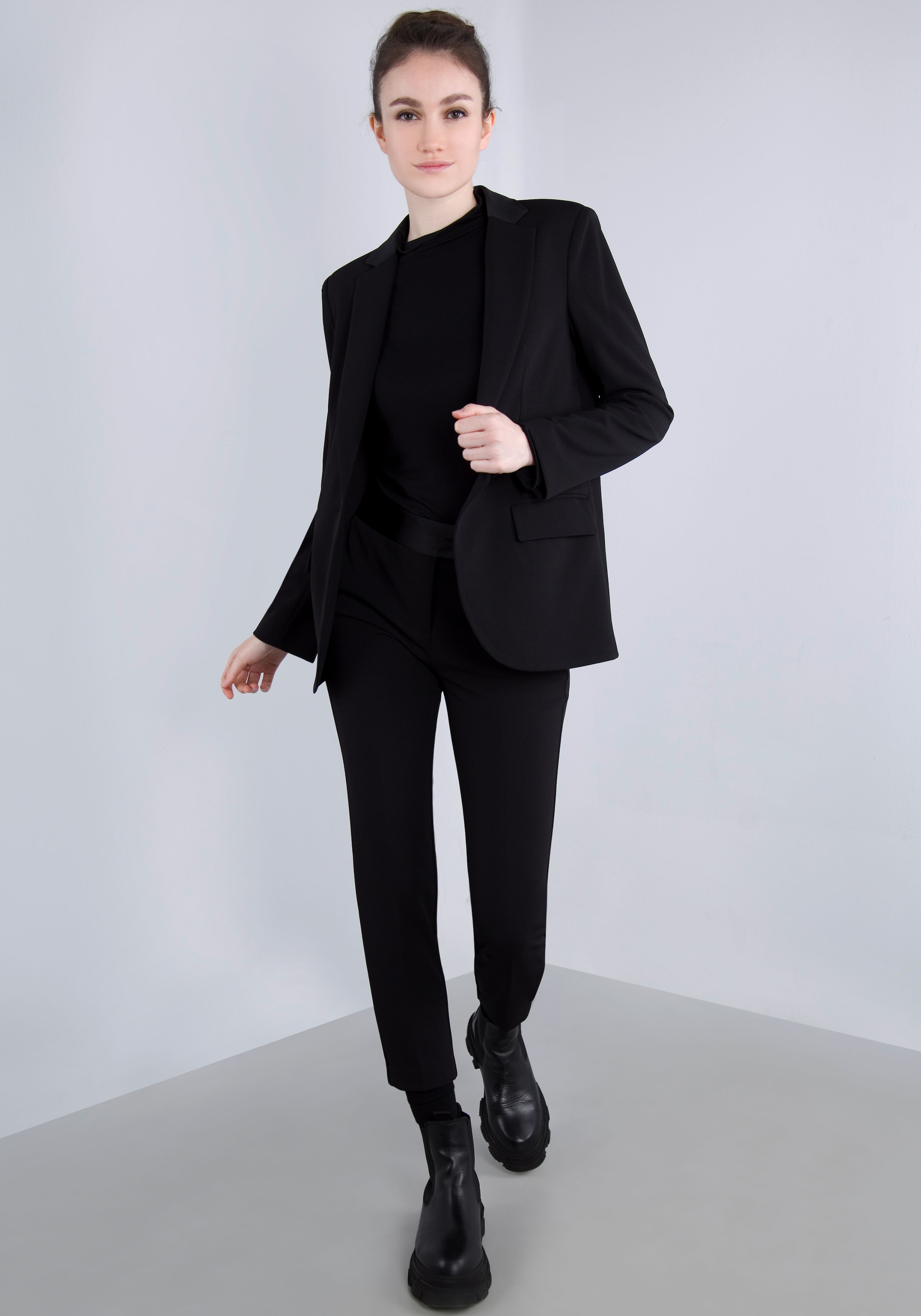 IMPERIAL Longblazer, mit Satindetails und Stretch