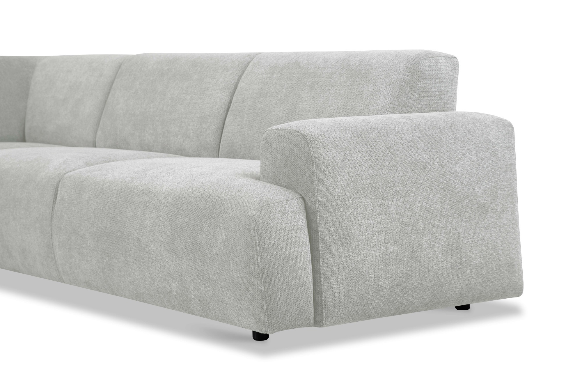 andas Ecksofa »Linkka, Breite 282 cm«, L-Form, in einem weichen Chenille-Stoff, mit Wellenunterfederung