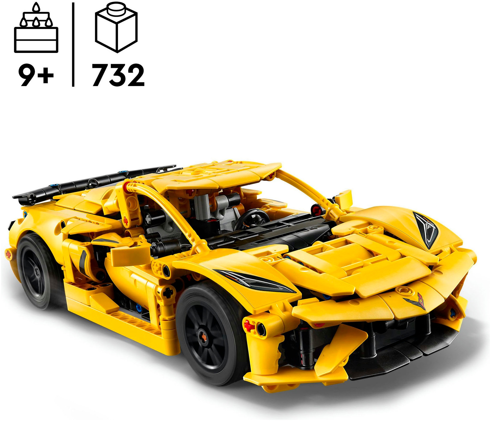 LEGO® Konstruktionsspielsteine »Chevrolet Corvette Stingray (42205), LEGO® Technic«, (732 St.), Made in Europe