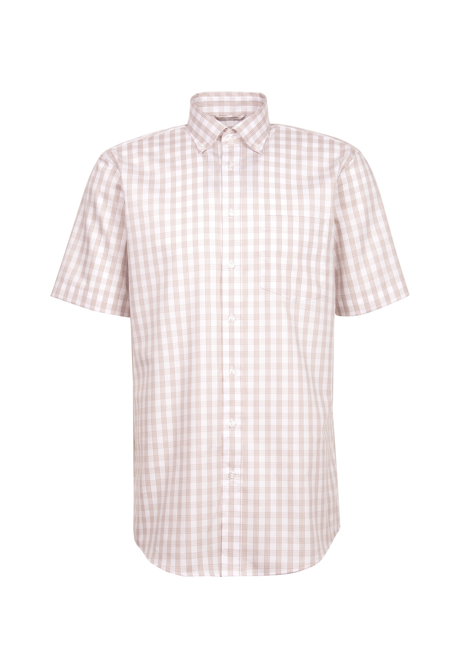 seidensticker Businesshemd »Regular«, Regular Kurzarm Button-Down-Kragen Karo