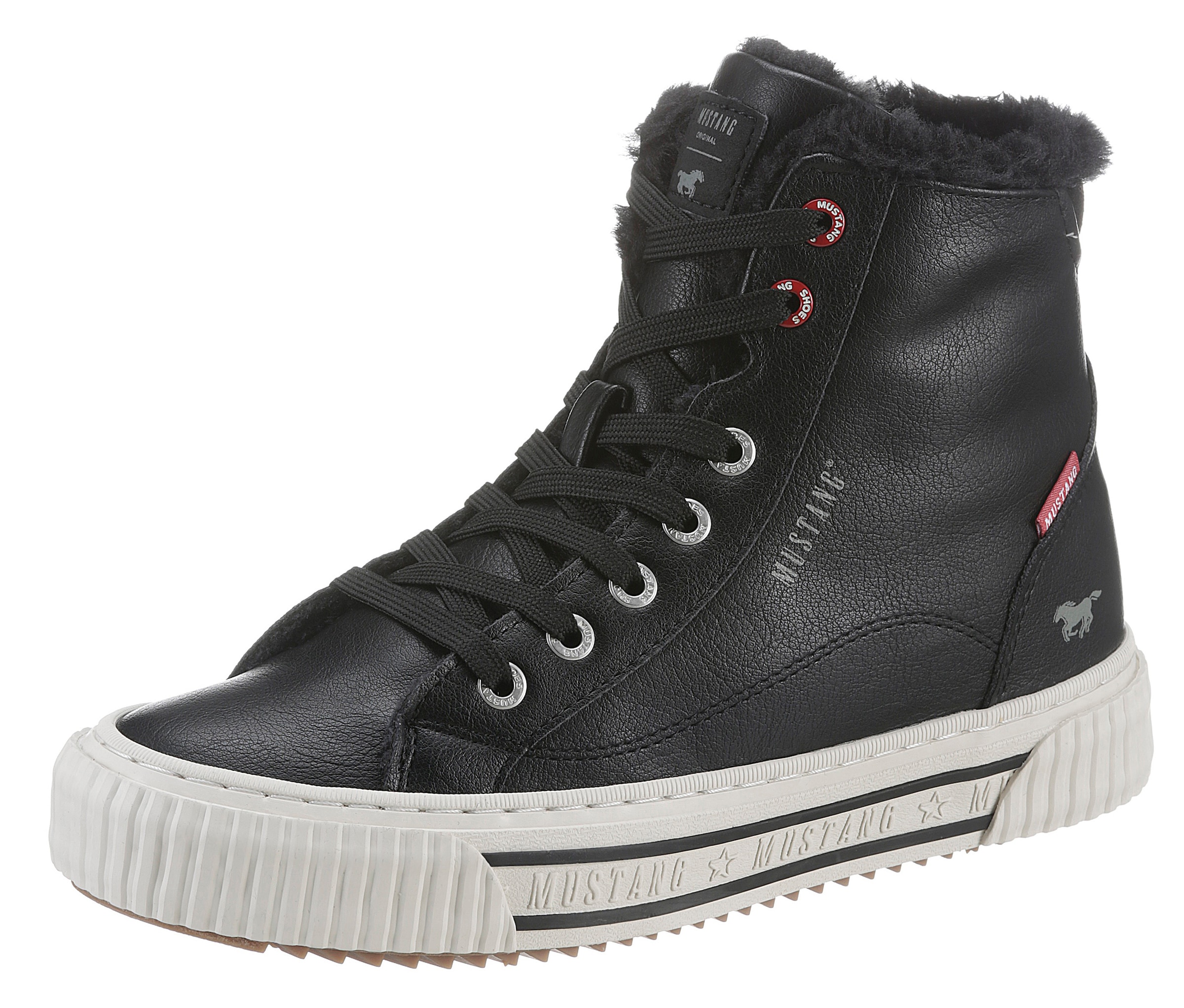 Mustang Shoes Winterboots, High Top Sneaker, Schnürboots mit Plateausohle günstig online kaufen