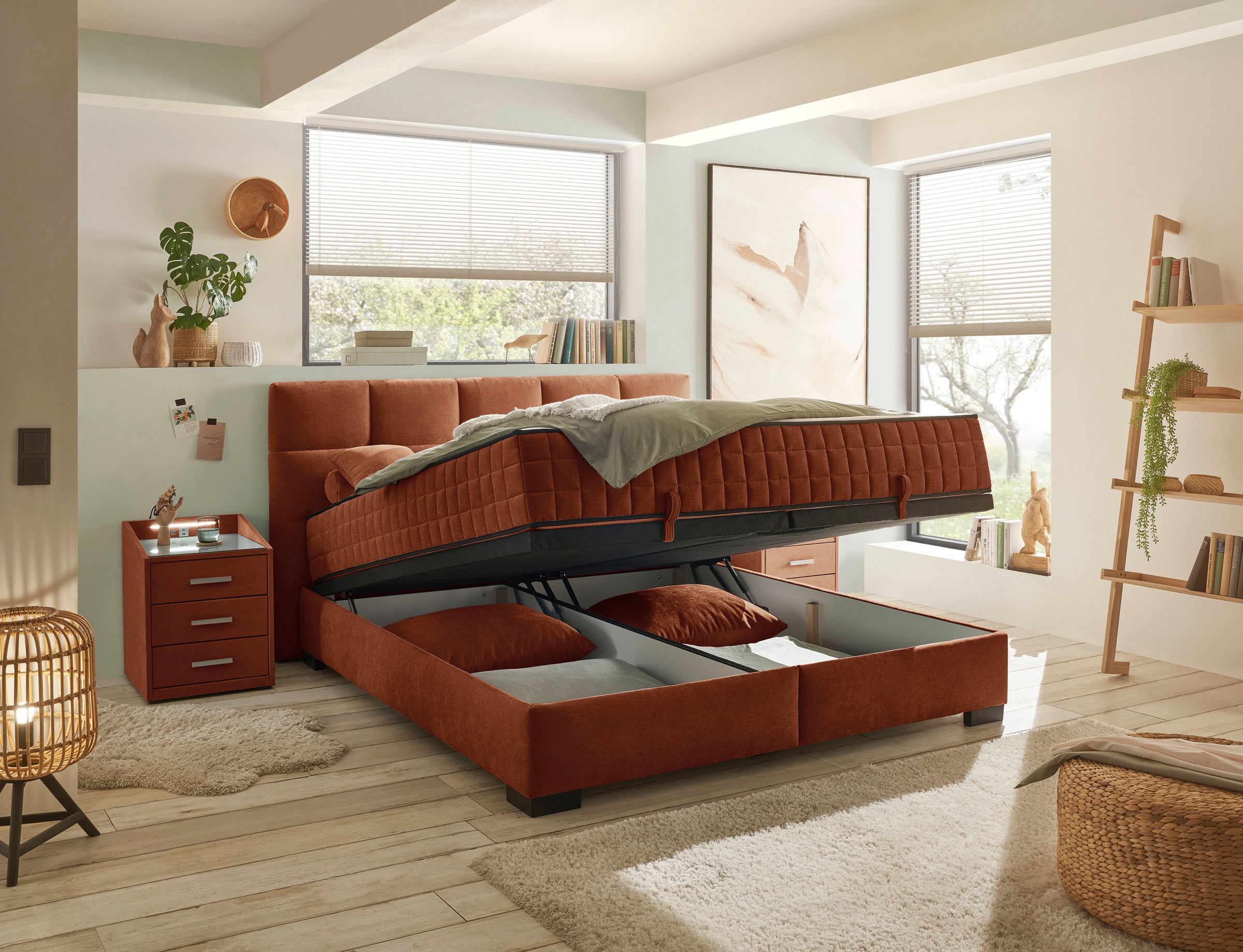 ED EXCITING DESIGN Boxbett »Nagol«, mit Bettkasten, mit Wendematratze, erhältlich in verschiedenen Breiten