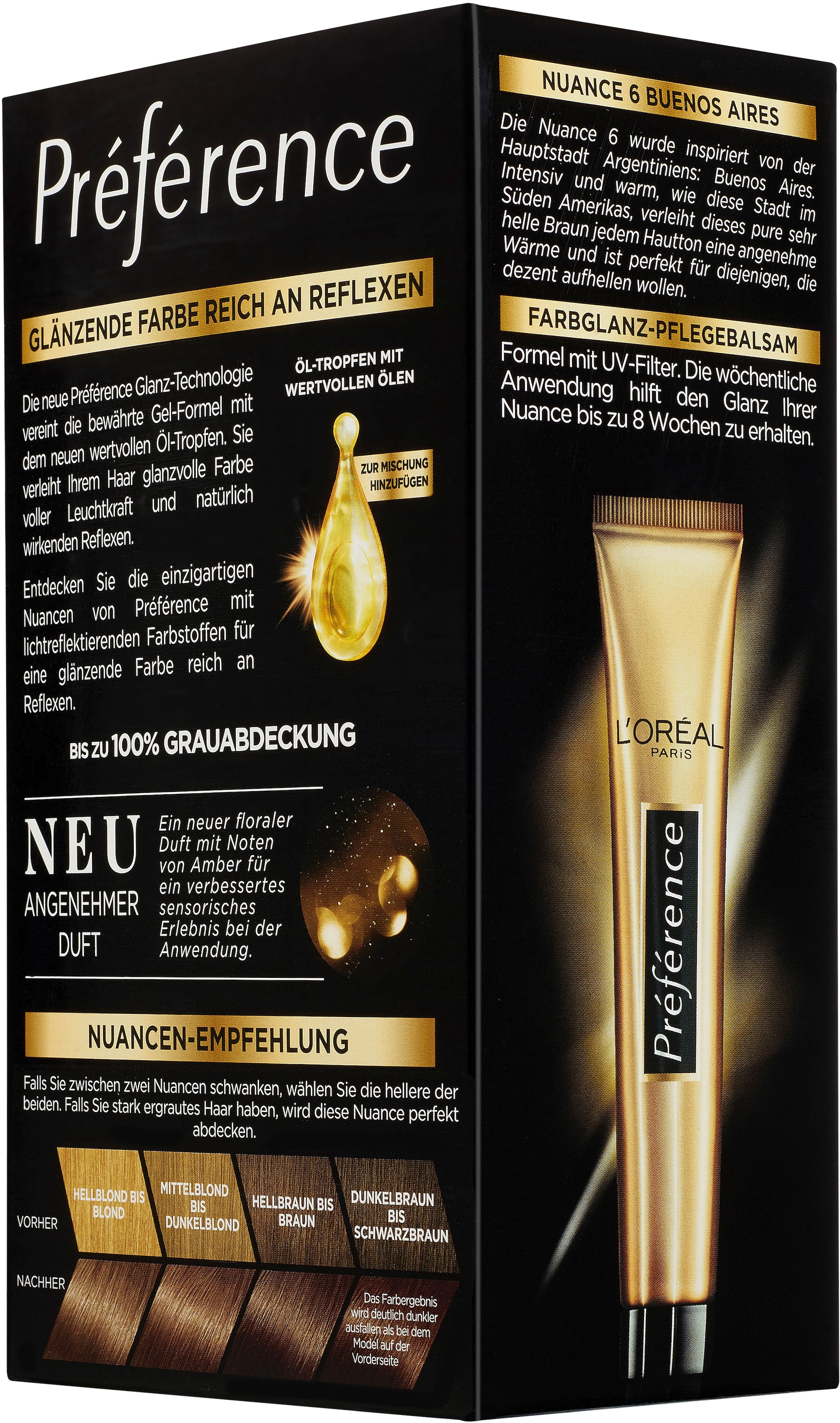 L'ORÉAL PARIS Coloration »Préférence«, (Packung, 3 tlg.), mit pflegender Formel