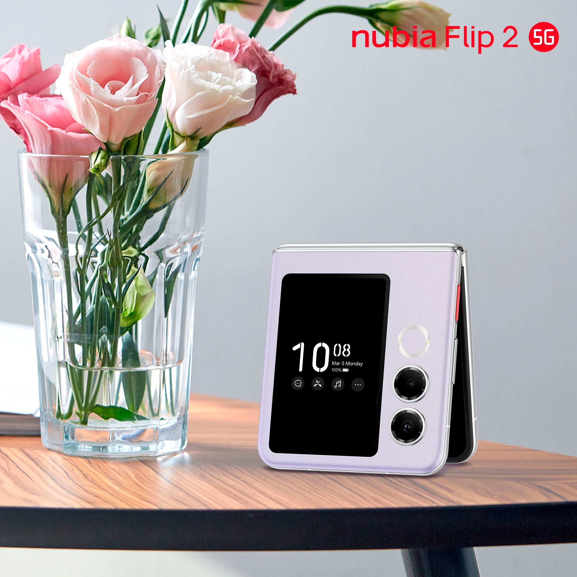Nubia Smartphone »Flip 2«, lilac purple
