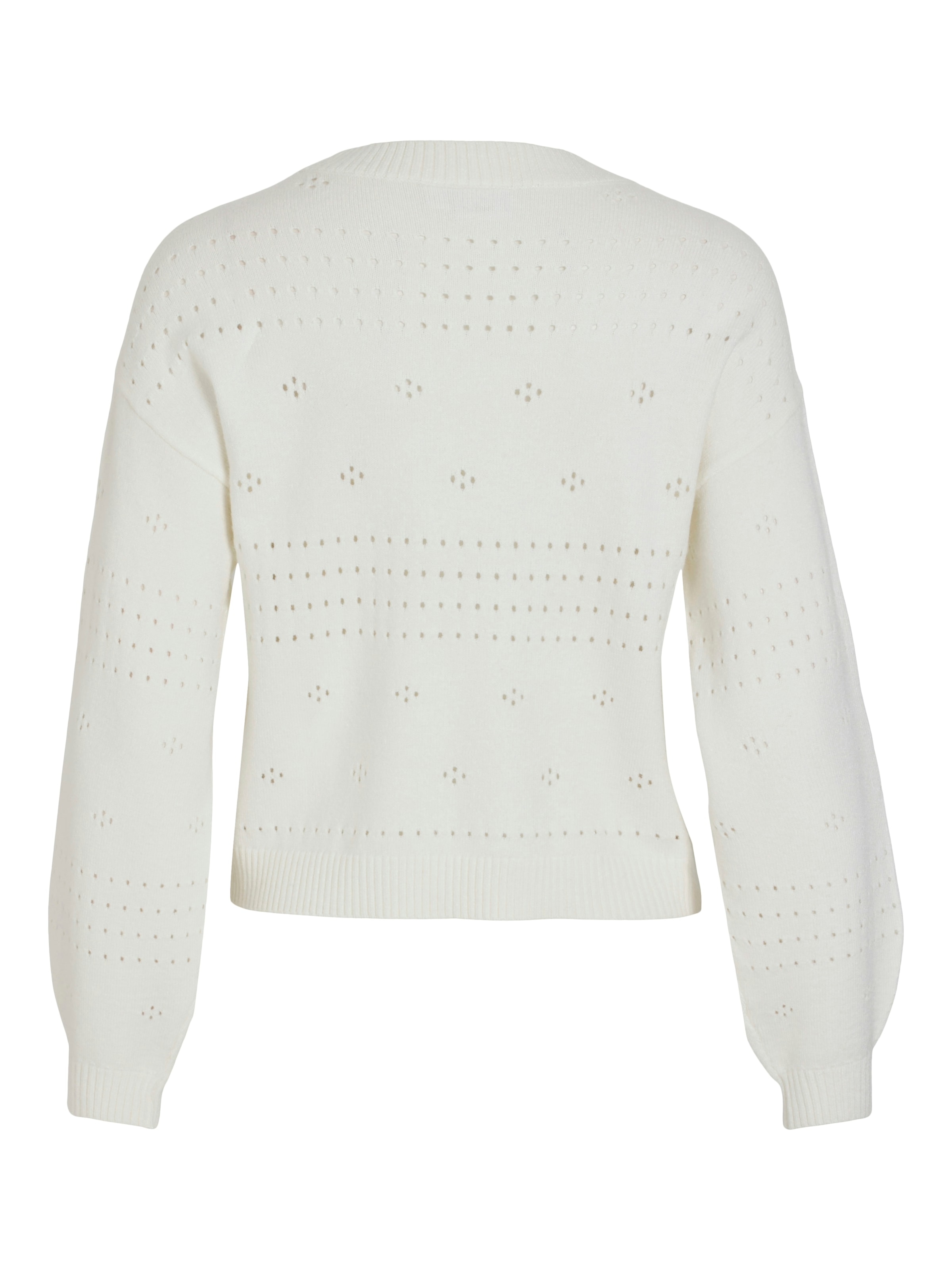 Vila Rundhalspullover »VIRIL L/S O-NECK POINTELLE KNIT TOP-NOOS«
