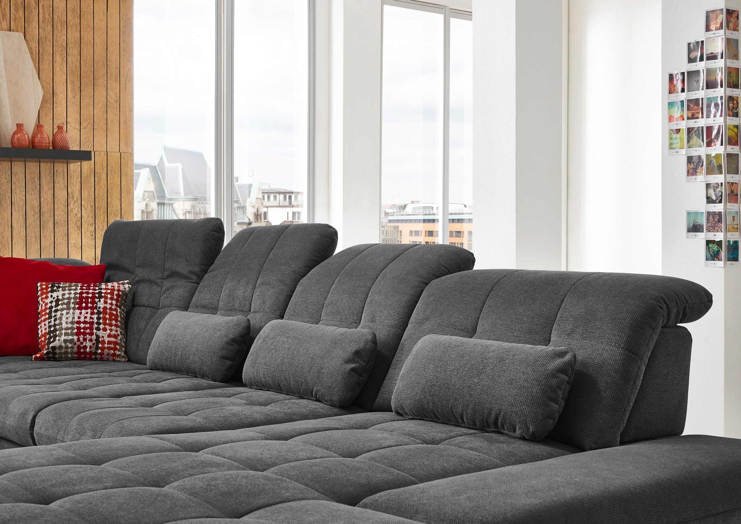 Die PlanBar Ecksofa »MP-IN17004 L-Form«, wahlweise mit Funktionen, Federkern-Polsterung