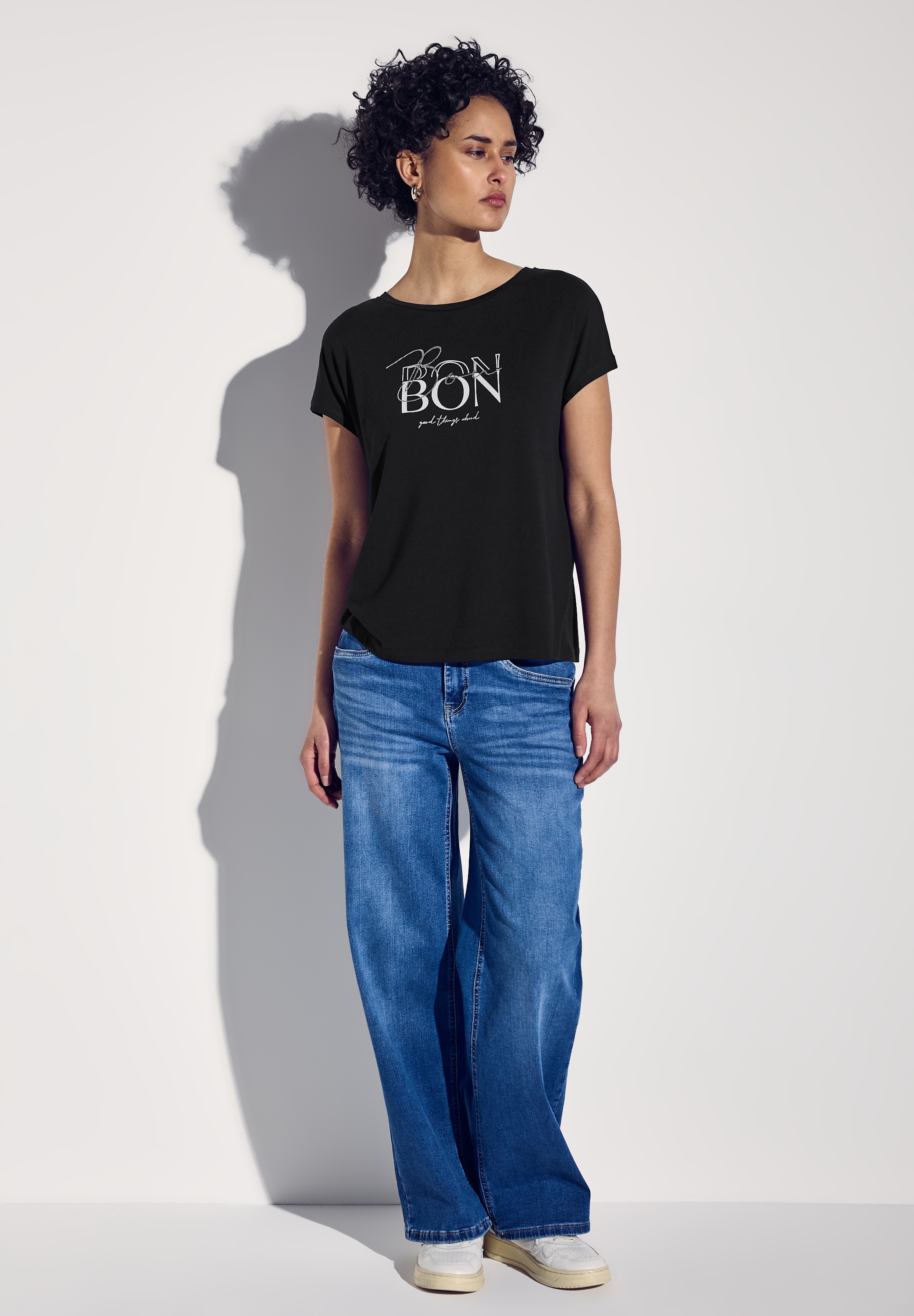 STREET ONE T-Shirt, aus softem Materialmix