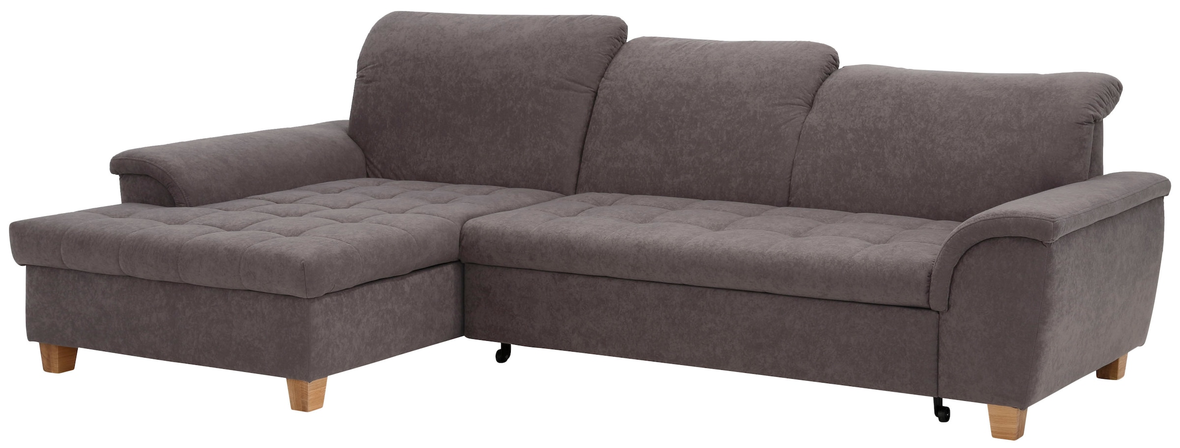 Home affaire Ecksofa »Lyla L-Form«, mit Recamiere, wahlweise mit Rückenfunktion und zusätzlich mit Bett
