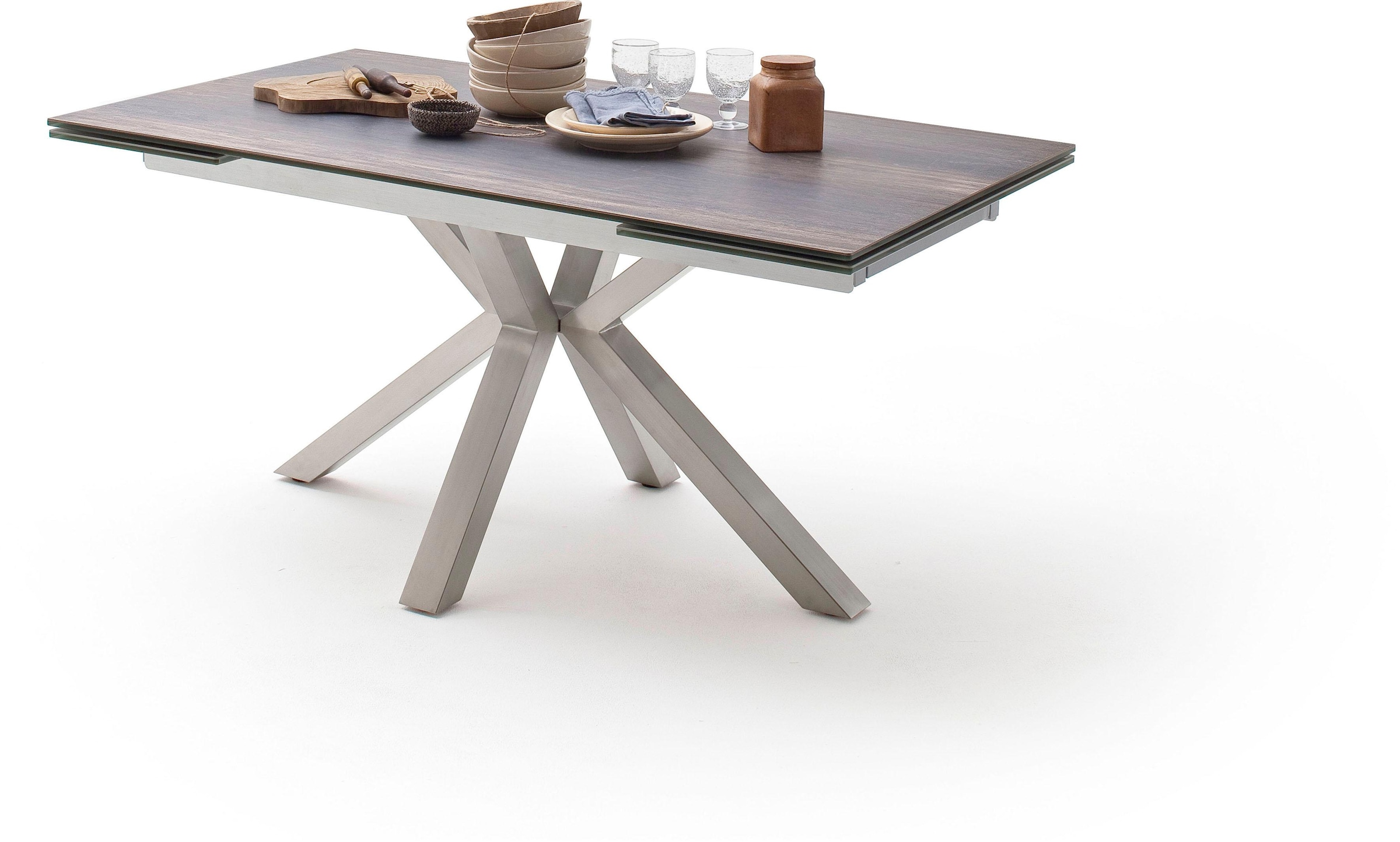 MCA furniture Esstisch Esstisch Stirnauszug bestellen mit »Nagano«, Glas-Keramik | BAUR
