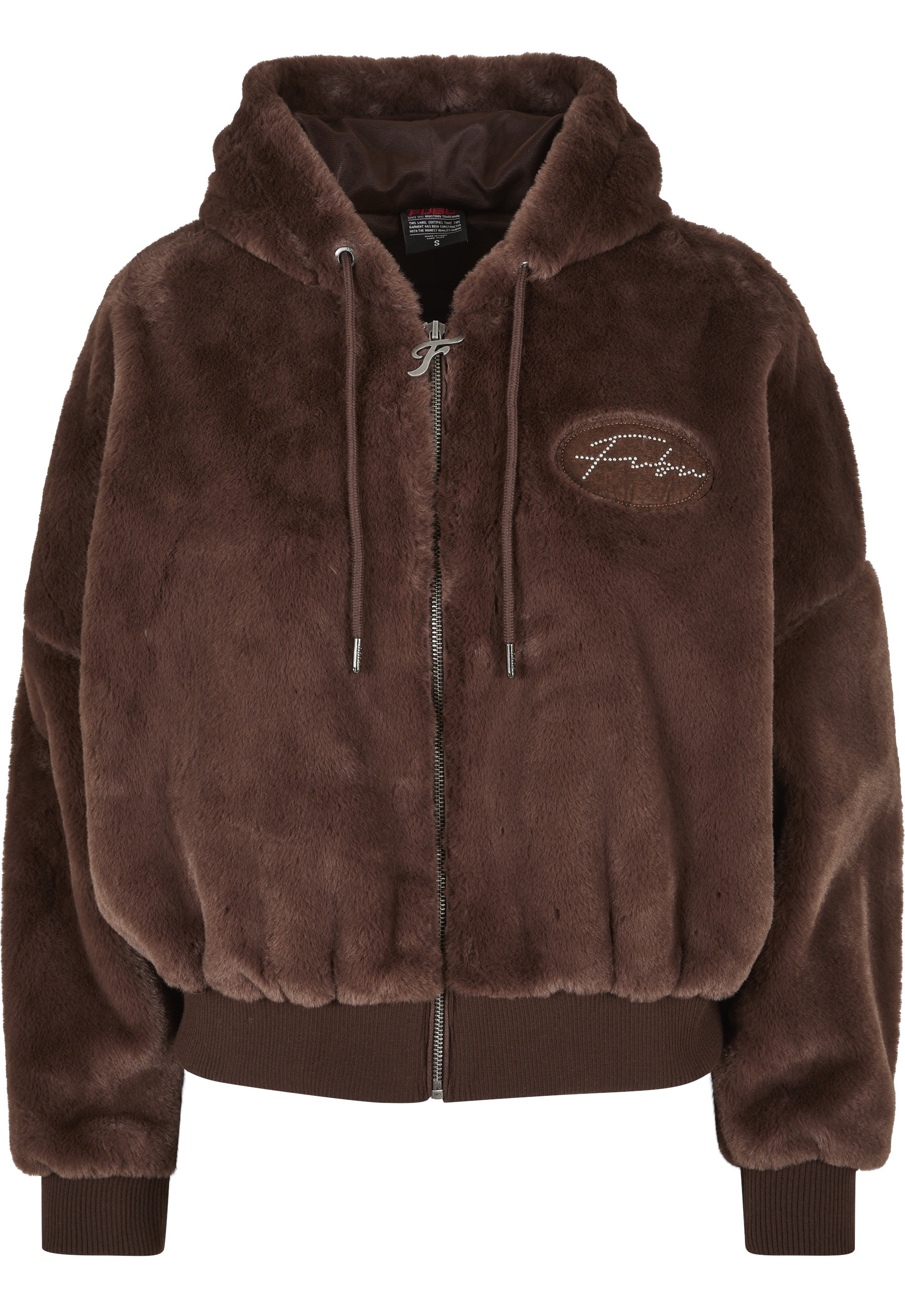 Fubu Collegejacke "Fubu Damen FW224-022-1 Signature Rhinestone Fur Jacket b günstig online kaufen