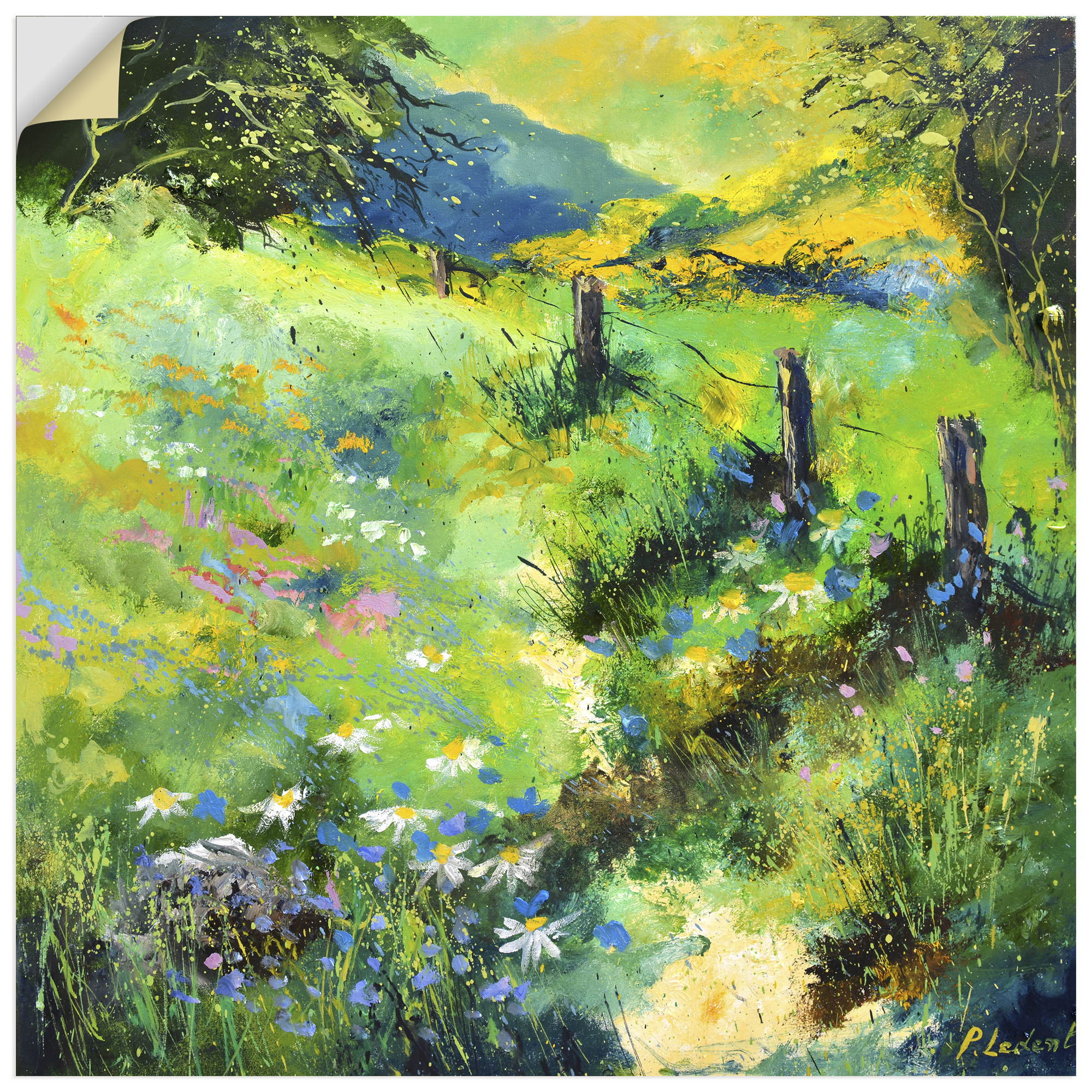 Artland Wandbild "Green field" Wiesen & Baumbilder 1 Stk. tlg. als Alubild, Leinwandbild, Poster, Wandaufkleber in verschied. Größen