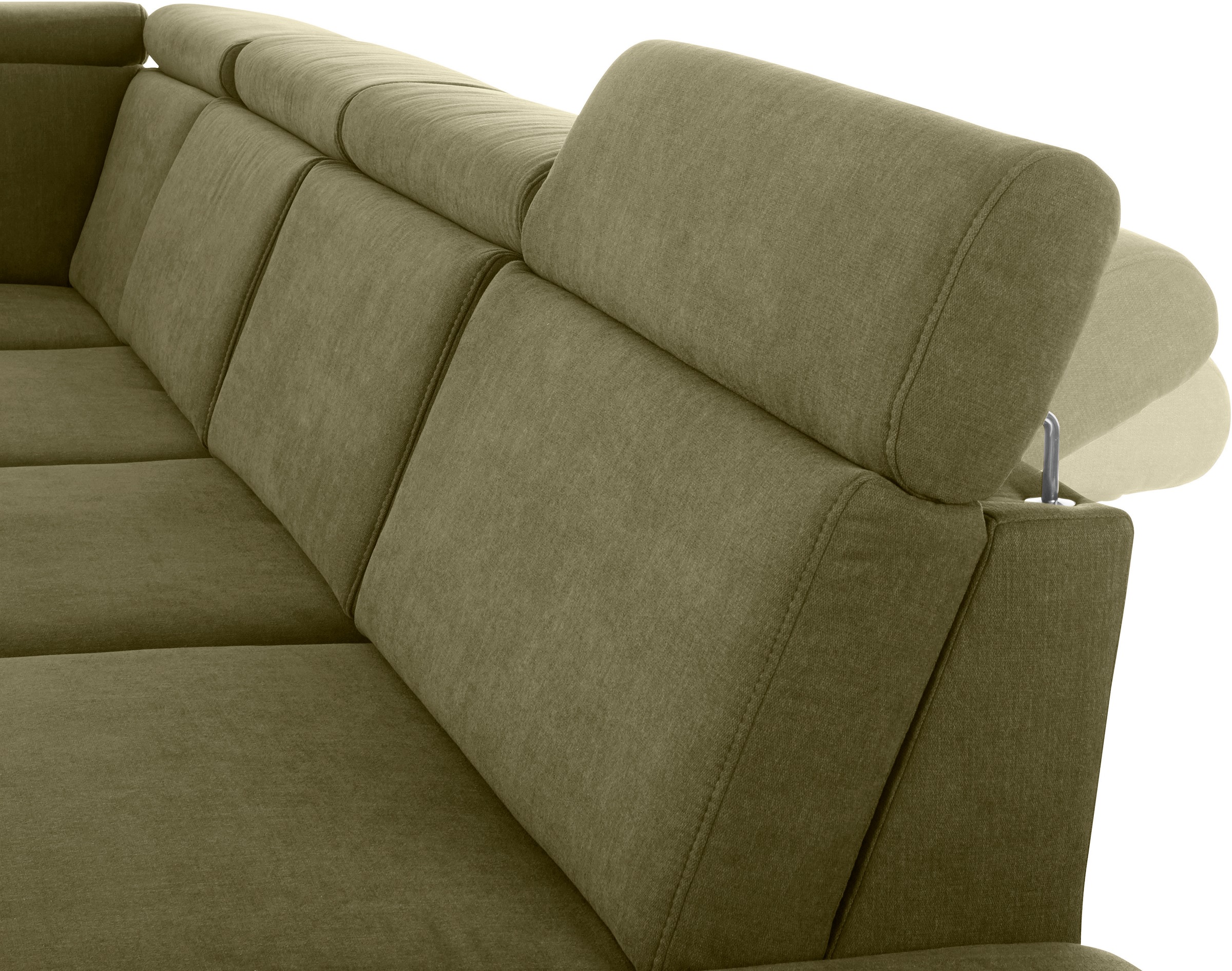 sit&more Wohnlandschaft »Brisbane U-Form«, Fußhöhe 12 cm, inklusive Sitztiefen-, Armteil- und Kopfteilverstellung