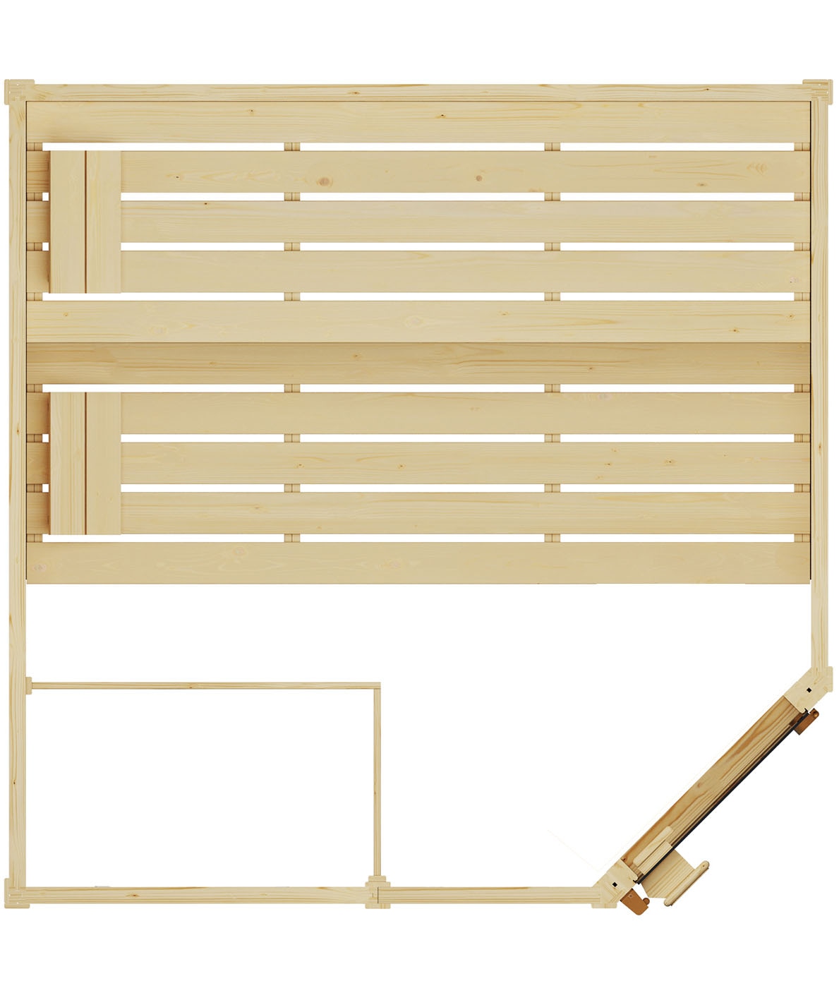 weka Sauna »Massivholzsauna VALIDA Eck 2« Blockbohlen, Eckeinstieg, moderne Ganzglastür