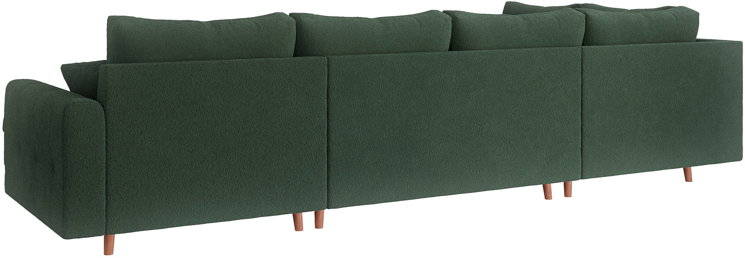 Home affaire Wohnlandschaft »CHARRE U-Form mit Ottomane, Maße B/T/H: 310/161/81 cm«, feine Steppung, lose Rücken- und Zierkissen, auch in Cord und Bouclé