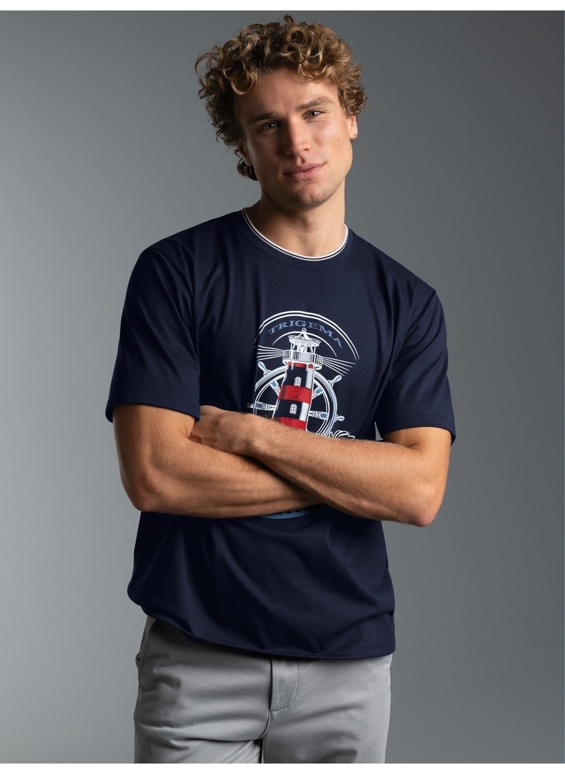 Trigema T-Shirt »TRIGEMA T Shirt mit Leuchtturm Motiv« 1