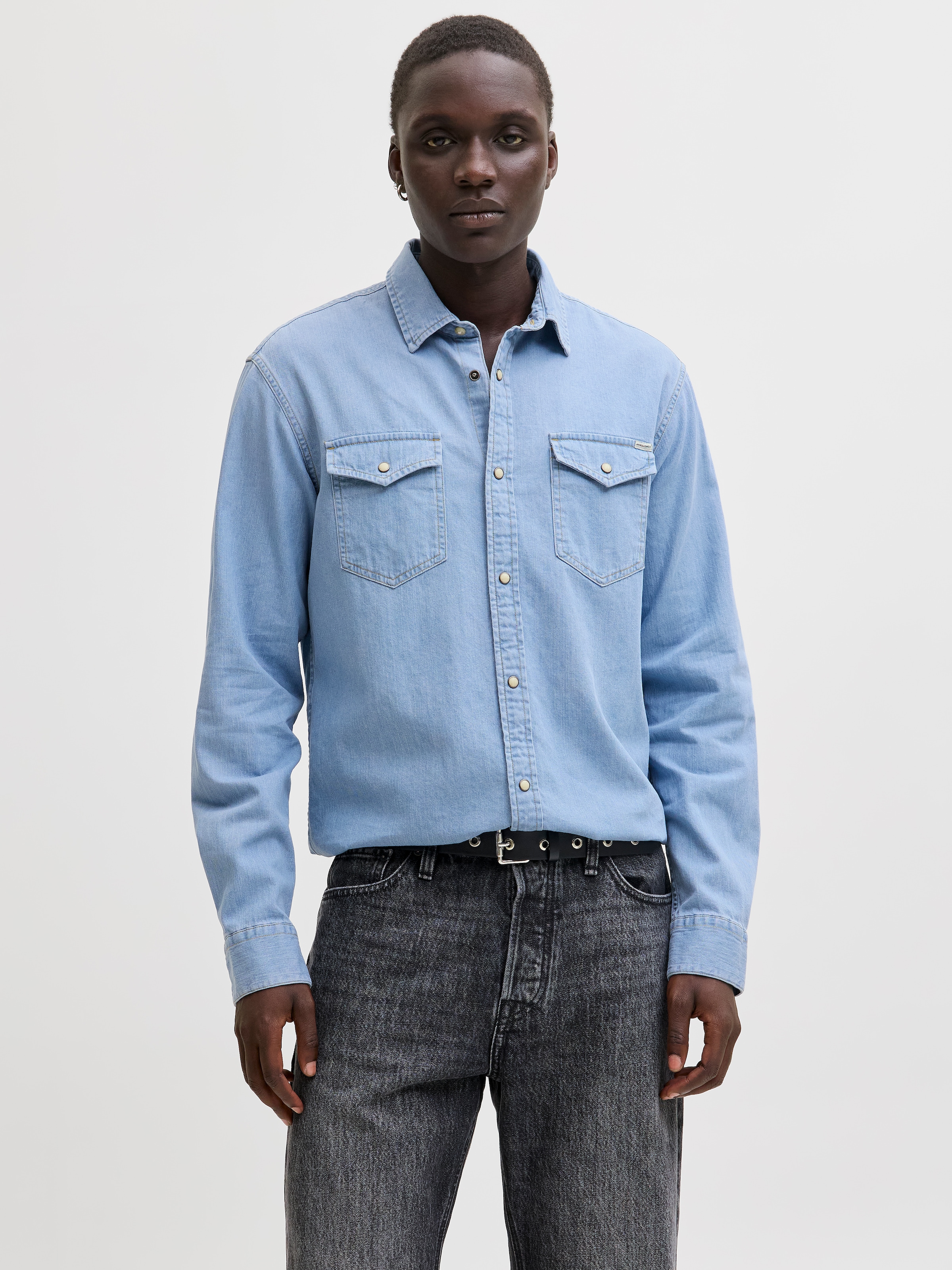 Jack & Jones Langarmhemd "JJESHERIDAN SHIRT L/S NOOS" mit angesetzter Brust günstig online kaufen