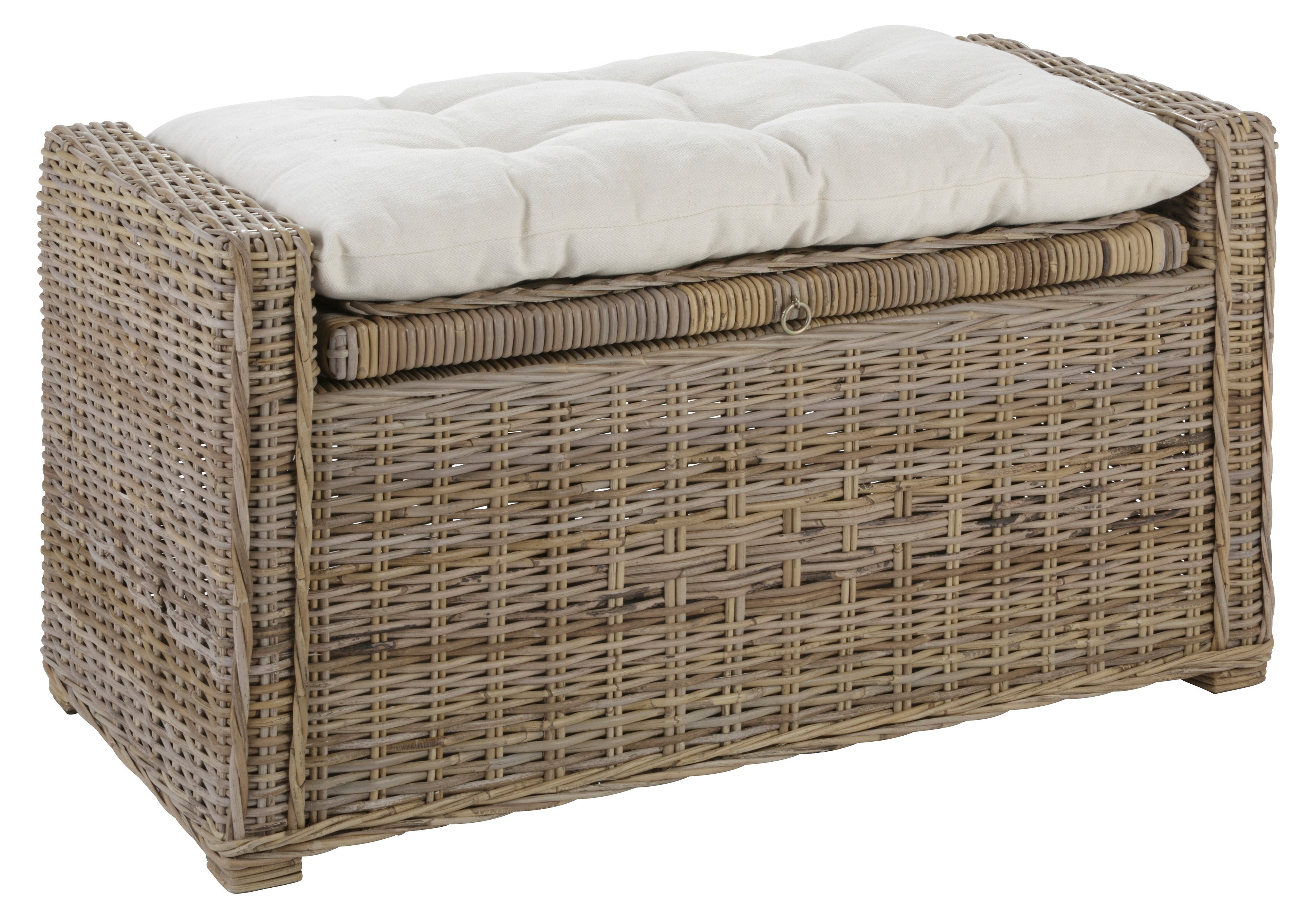 Home affaire "Schönerempfang" Rattan-Bank, OTTOs Choice, Belastbar bis max. 80 Kg, mit Stauraum
