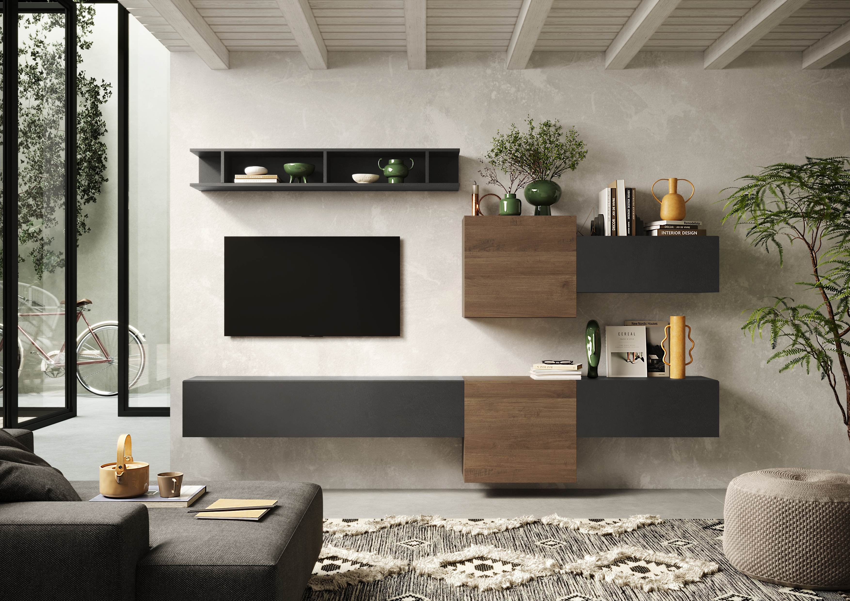 Home affaire Wohnwand "Infinity, 6tlg. Breite 262 cm, Höhe variabel, Schrankwand, Anbauwand"