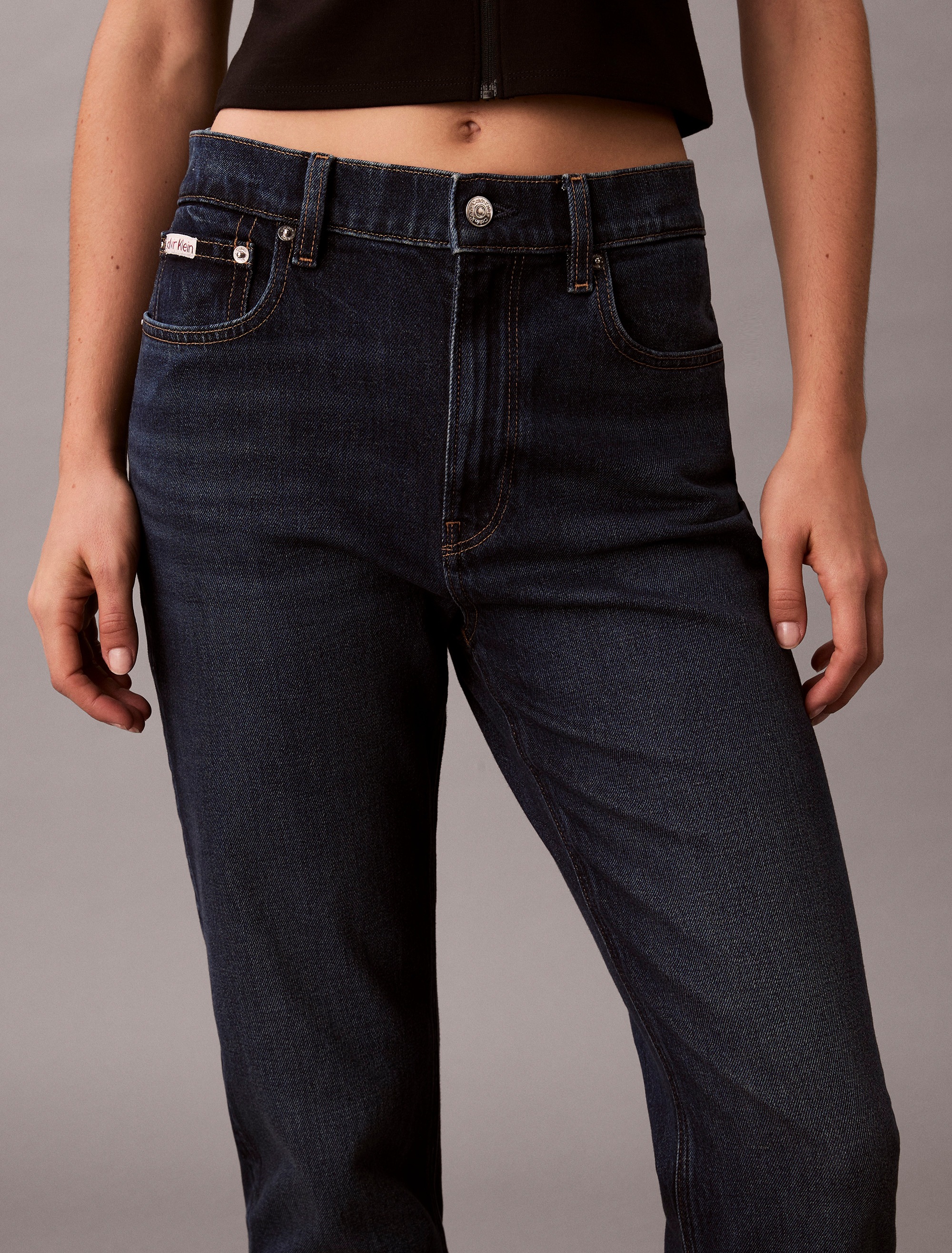 Thumbnail - Calvin Klein Jeans Mom-Jeans "NEW MOM JEAN" mit Markenlabel am Bund