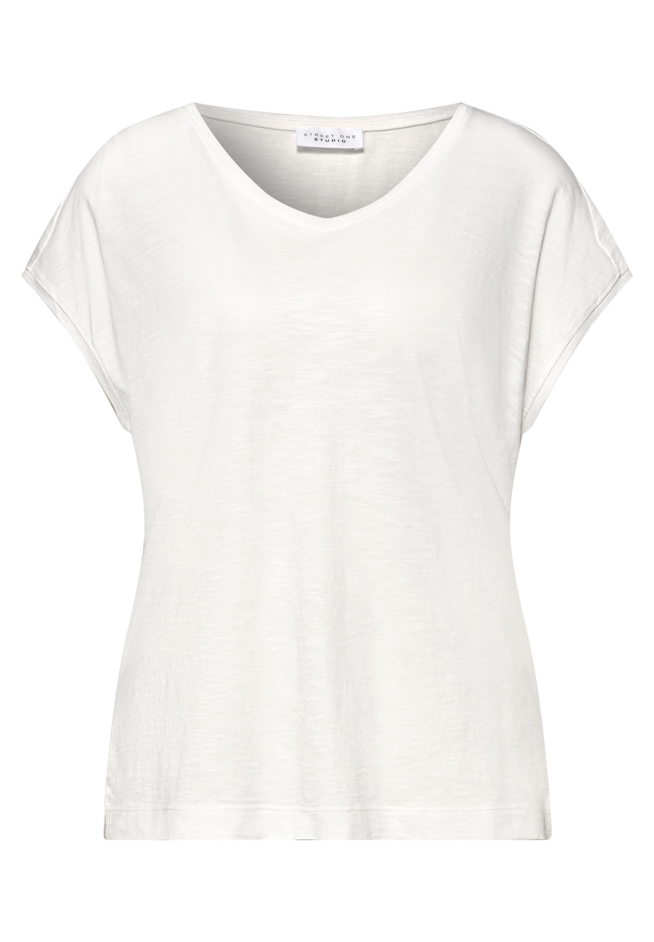 STREET ONE STUDIO V-Shirt mit abgerundetem V-Ausschnitt