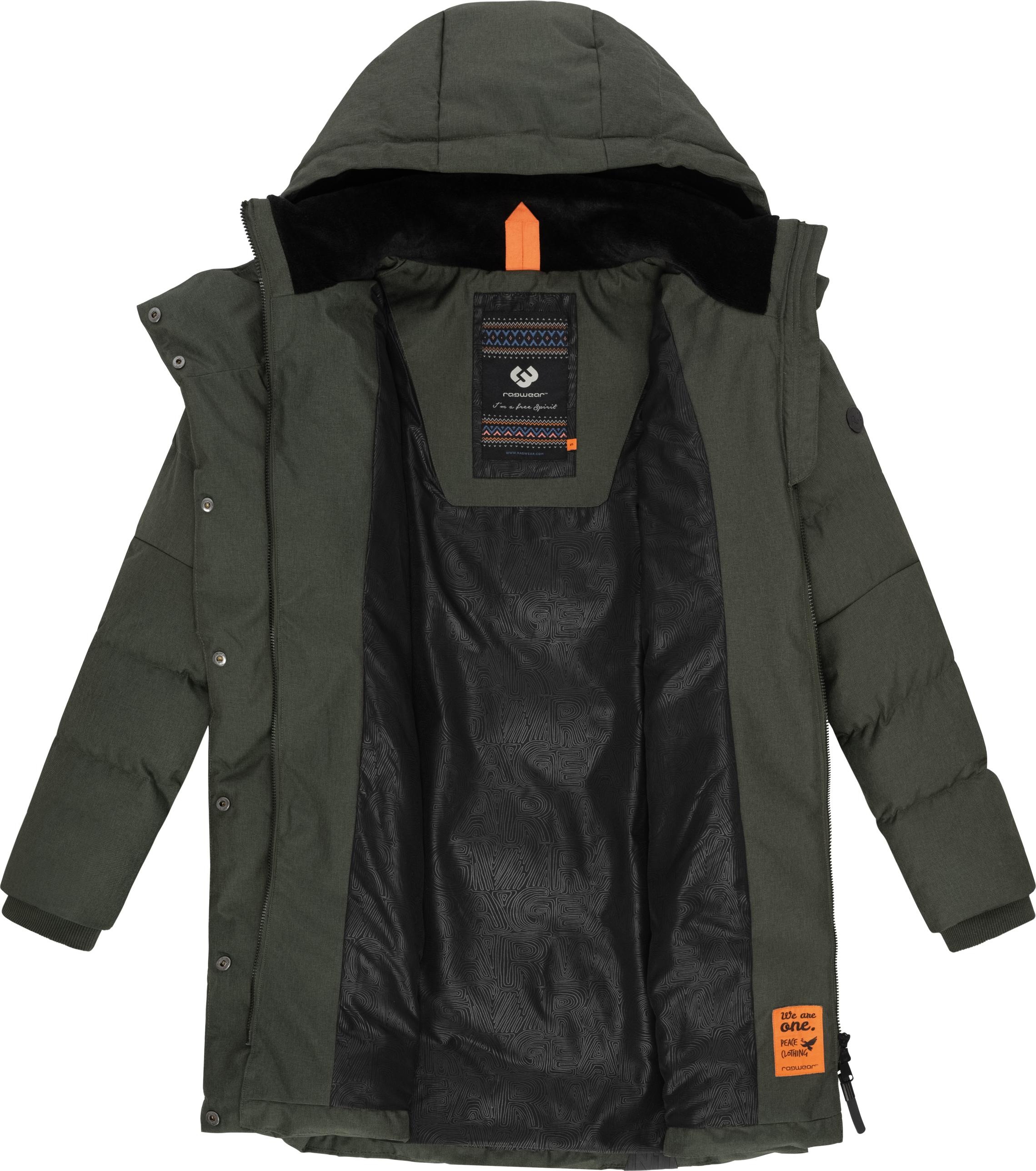 Ragwear Wintermantel »Pavla«, stylischer Winterparka mit Teddyfutter und Kapuze