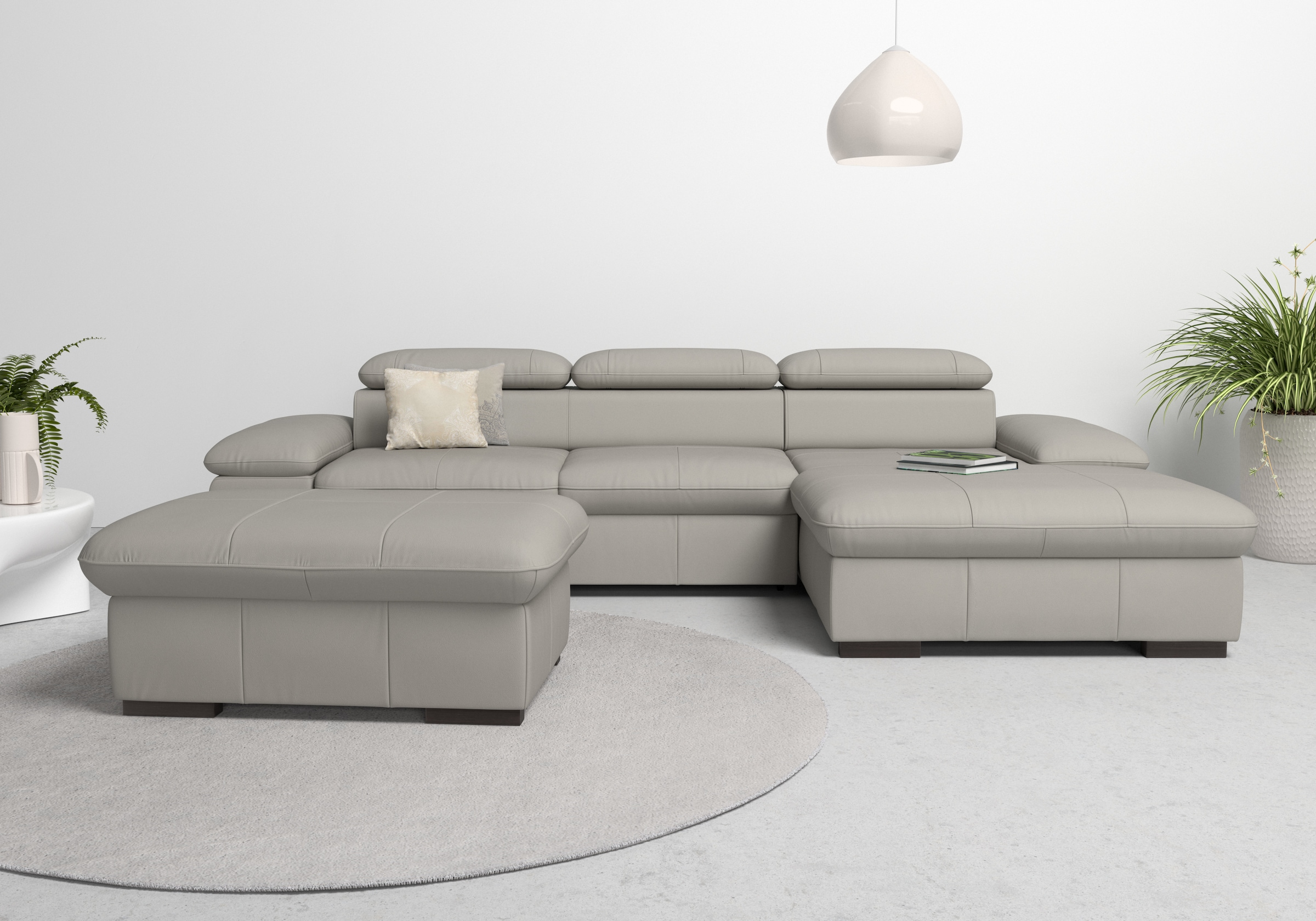 OTTO home Ecksofa "Alberto L-Form" mit Kopfteilverstellung, wahlweise mit Schlaffunktion