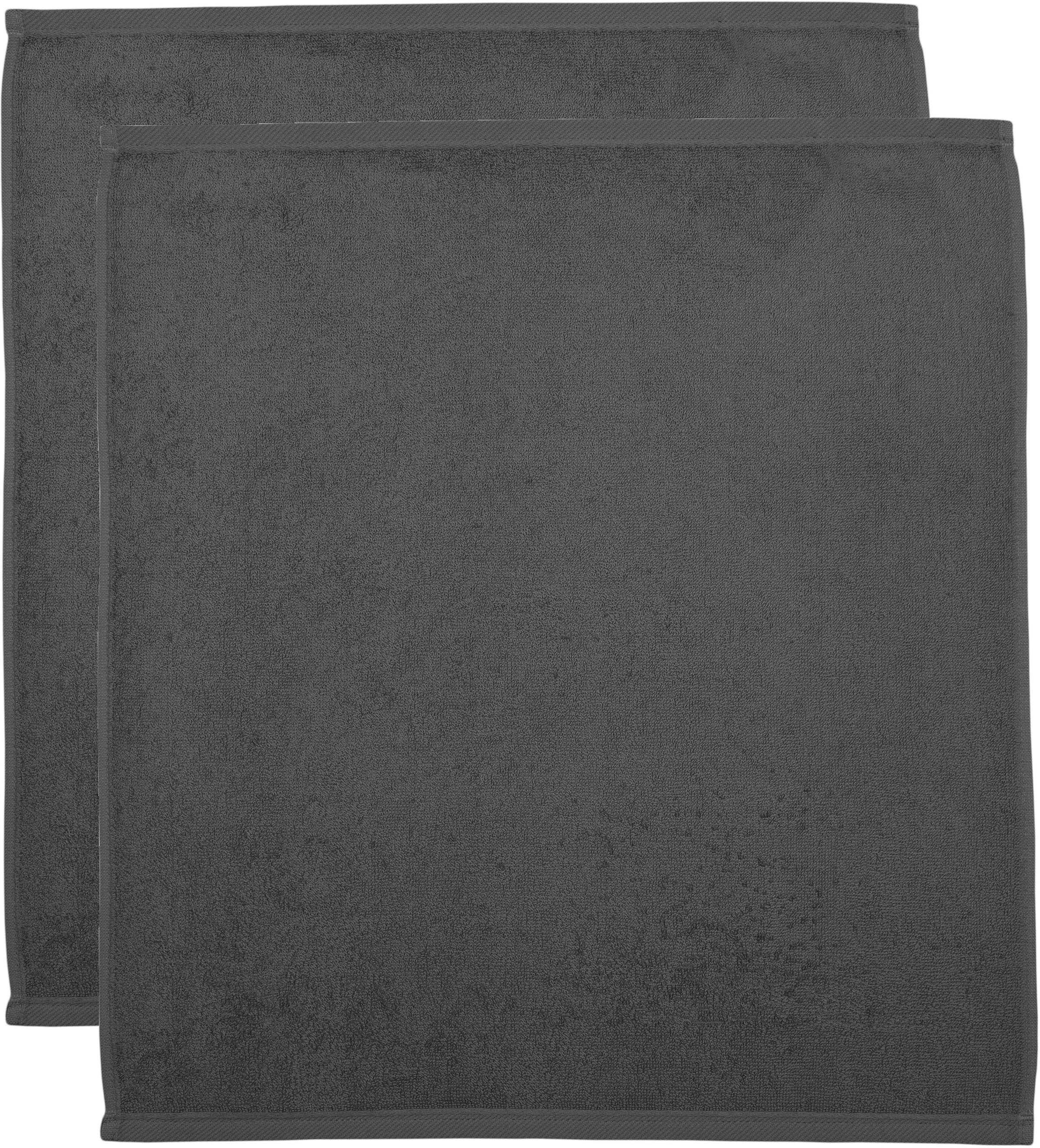 ROSS Geschirrtuch »Küchen-Frottiertuch, 50x50 cm«, (Set, 2 tlg.), vielseitig einsetzbarer Küchenhelfer aus 100% Baumwolle, unifarben