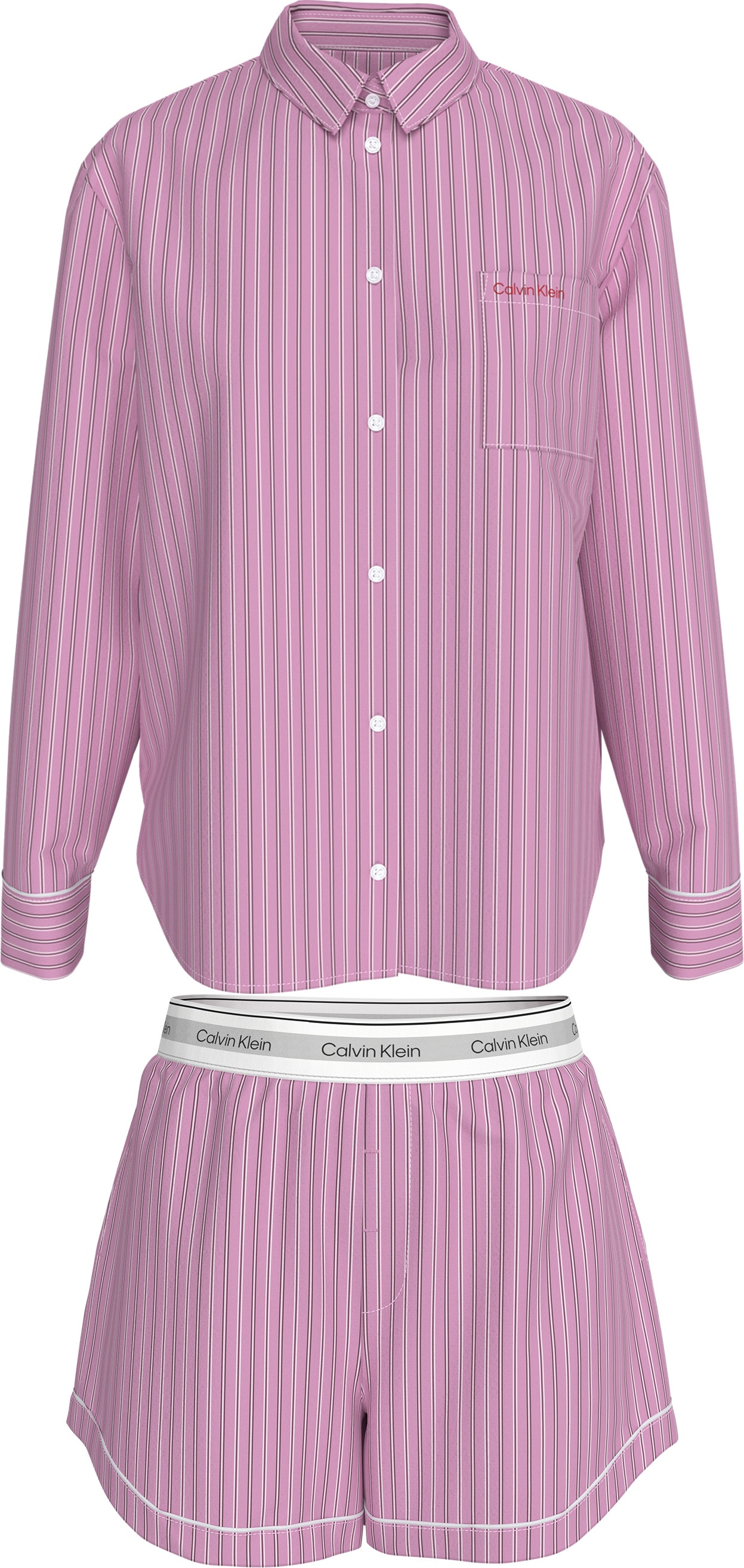 Calvin Klein Underwear Schlafanzug "V DAY POPLIN SET" Mit elastischem Bund günstig online kaufen