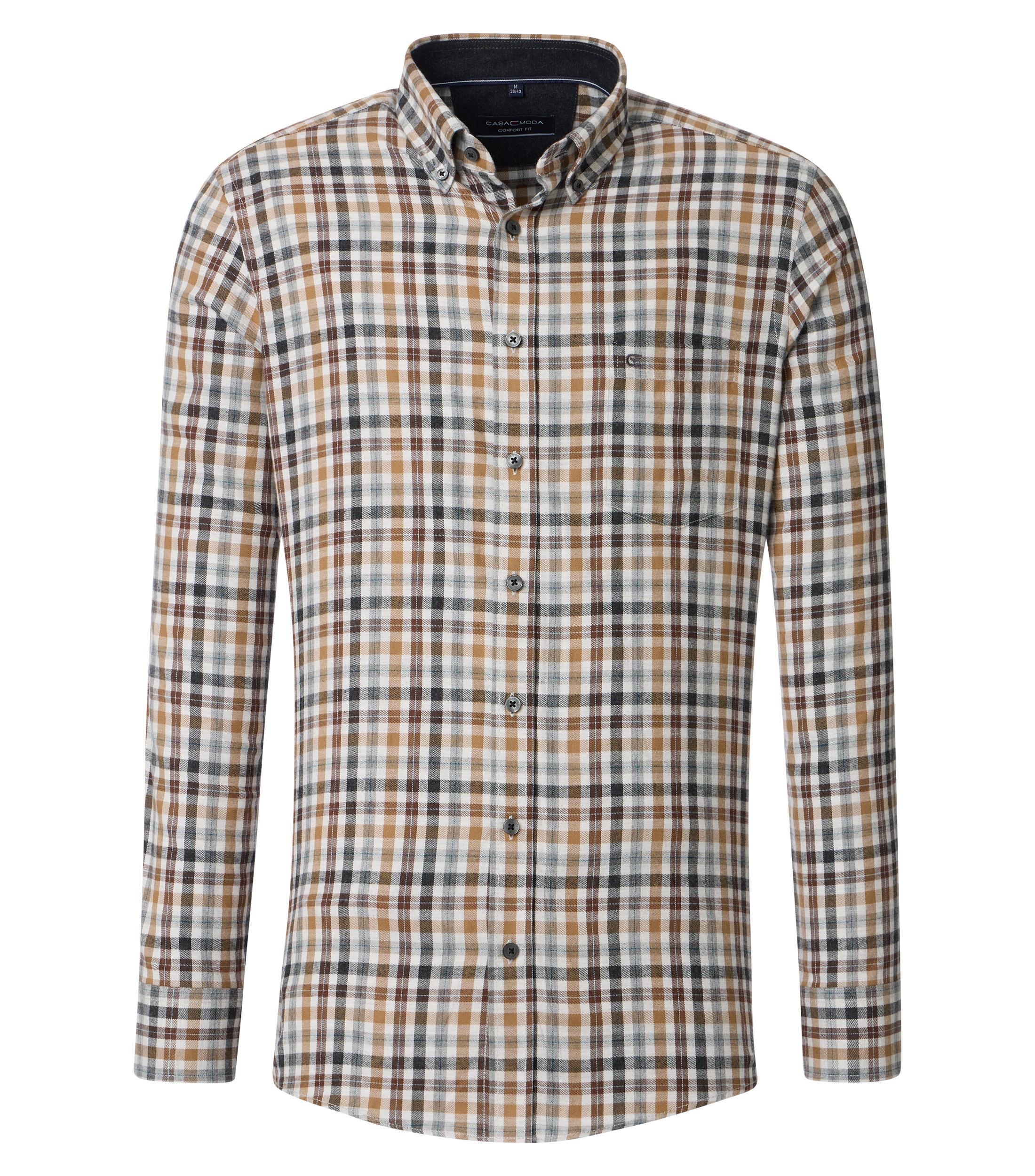 CASAMODA Flanellhemd "CASAMODA Flanellhemd Langarm kariert"