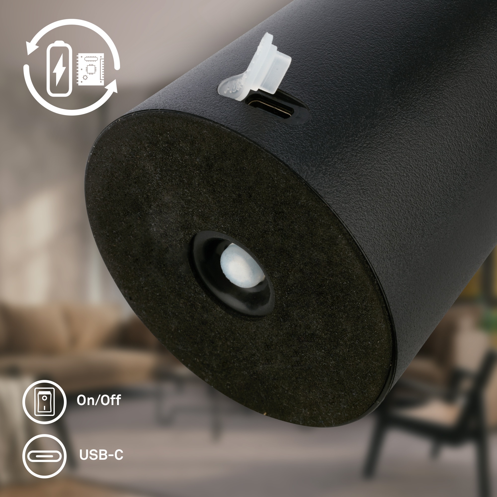 Briloner Leuchten LED Außen-Tischleuchte »CLOUD« LED-Modul 1 Stk. Warmweiß 12x17 cm, Akku tauschbar, Indoor/Outdoor, Wohnzimmer, Flur, Balkon