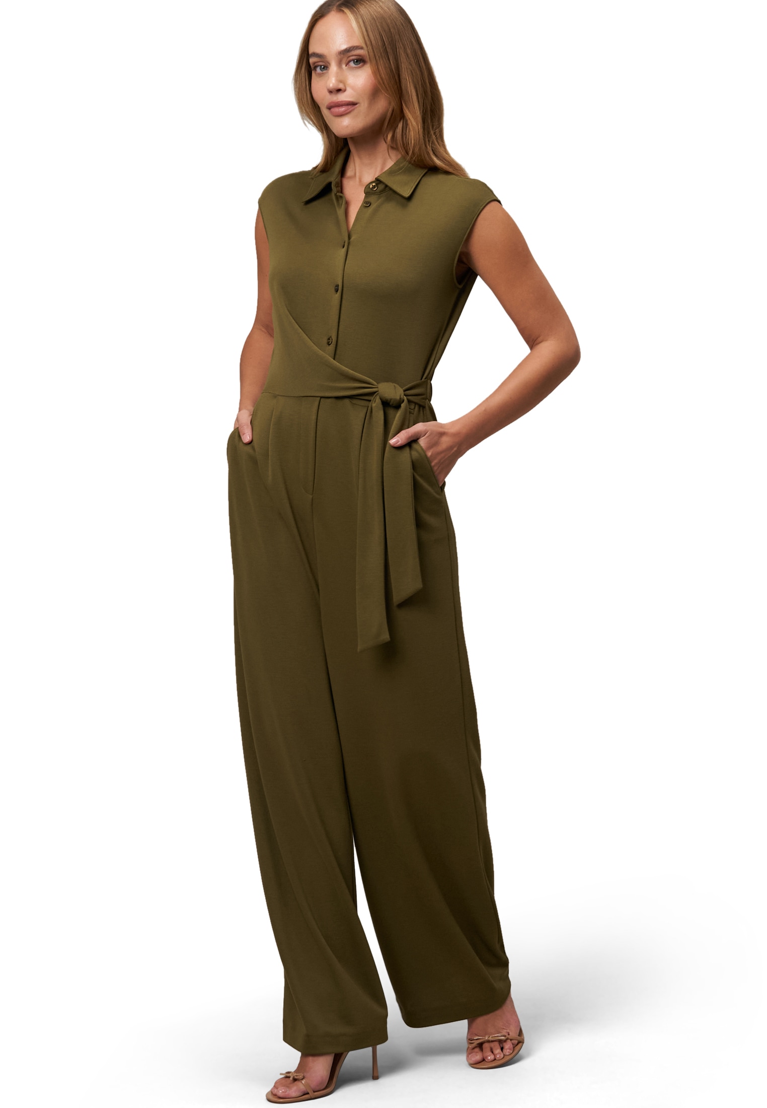 Zero Overall "zero Jersey-Jumpsuit mit Knopfleiste", (1 tlg.), Gürtel günstig online kaufen