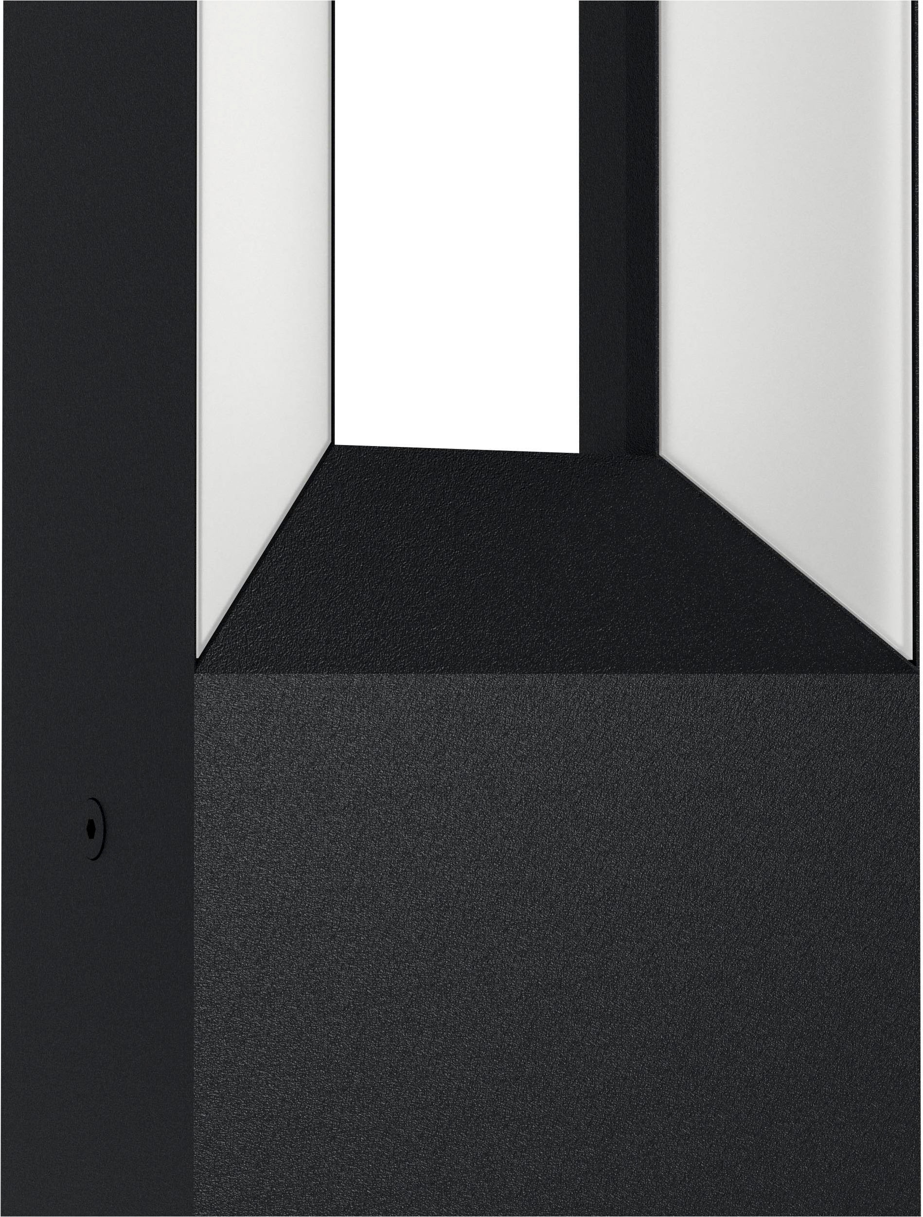 EGLO Sockelleuchte »Riforano Außen-Stehlampe, Aluminium-Guss und Kunststoff, IP44, Lampe« LED-Modul 1 Stk. Warmweiß Stehleuchte - L11 x B6 x H34 cm - schwarz - 2X5W inkl.