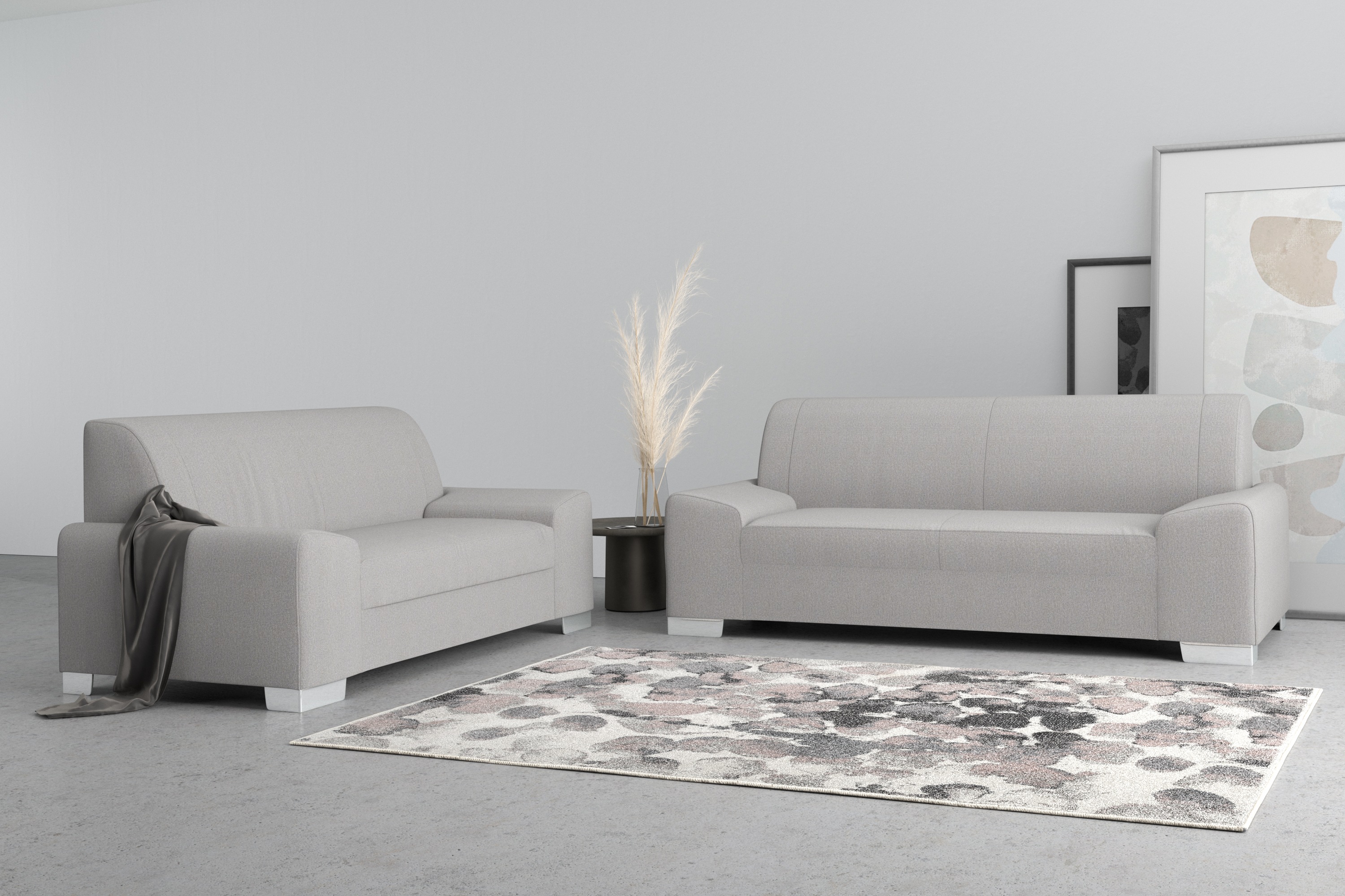 Thumbnail - DOMO collection 2-Sitzer "Anzio in kubischer Formensprache, flache Armlehnen, Breite 184cm" wahlweise mit Federkern