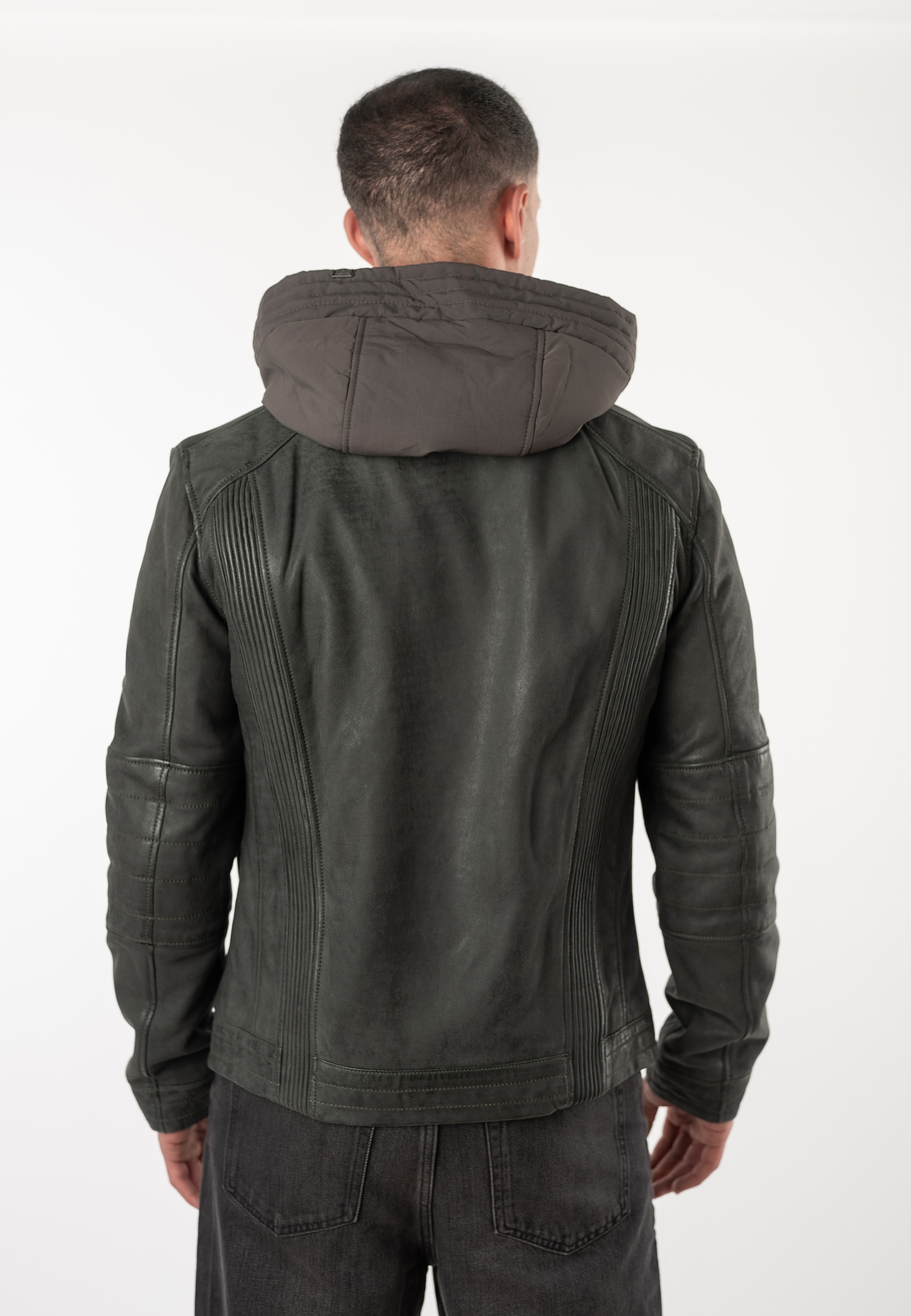 Mauritius Lederjacke »MMBjanco« mit Kapuze mit abnehmbarer Kapuze, Regular Fit