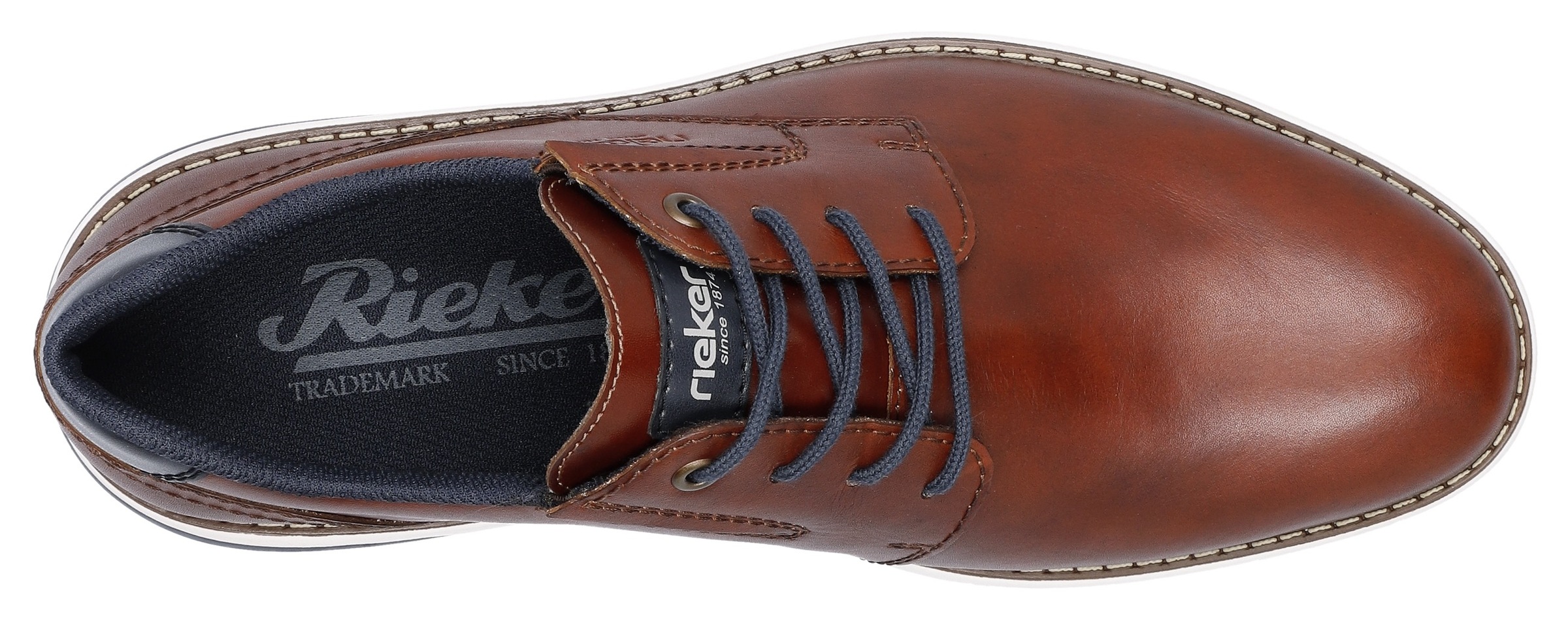 Rieker Sneaker, mit modischer Laufsohle, Freizeitschuh, Halbschuh, Schnürschuh