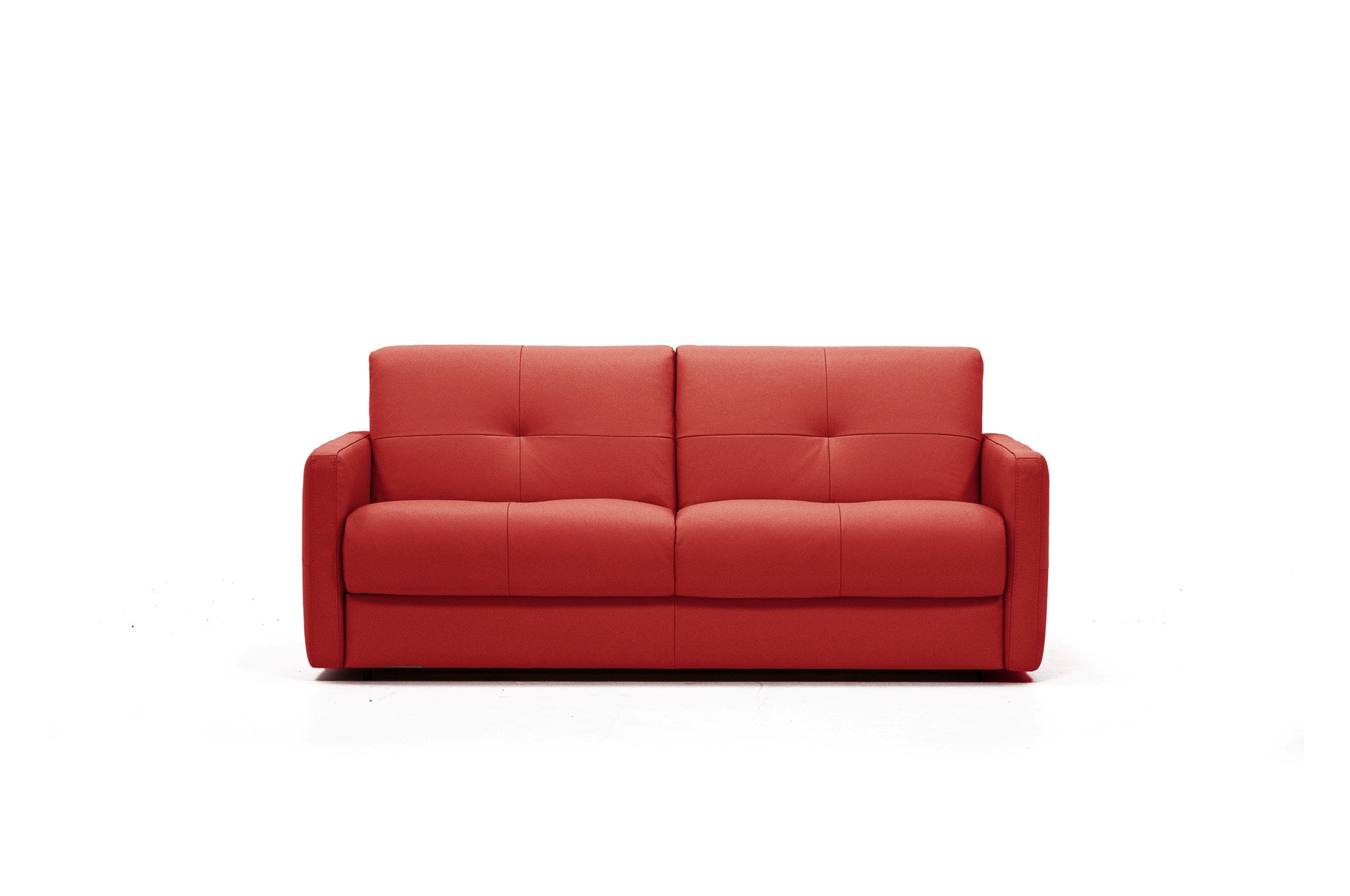 Egoitaliano Schlafsofa "DUCK, Made in Italy-Designsofa mit Dauerschlaffunktion,Breite 206 cm" Schlafcouch aus Echtleder Bull mit komfortabler Matraze. 160x190 cm