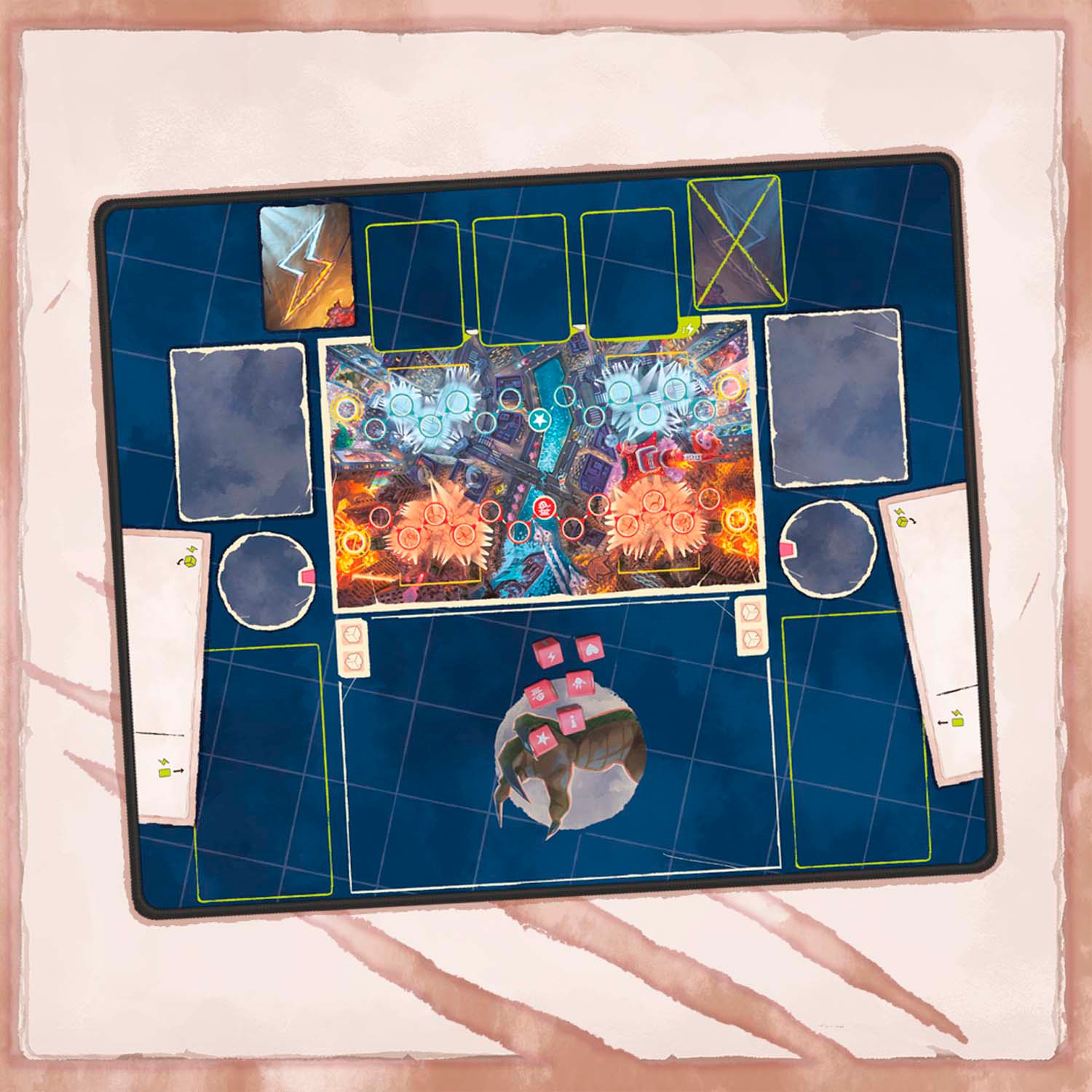 iello Spiel »King of Tokyo - Duell Playmat«
