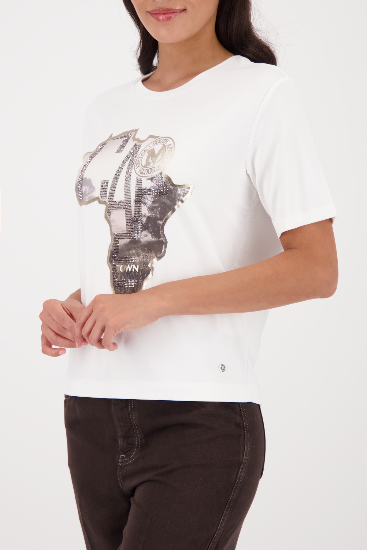 Monari T-Shirt »Shirt Capetown« Regular fit mit Afrika-Aufdruck