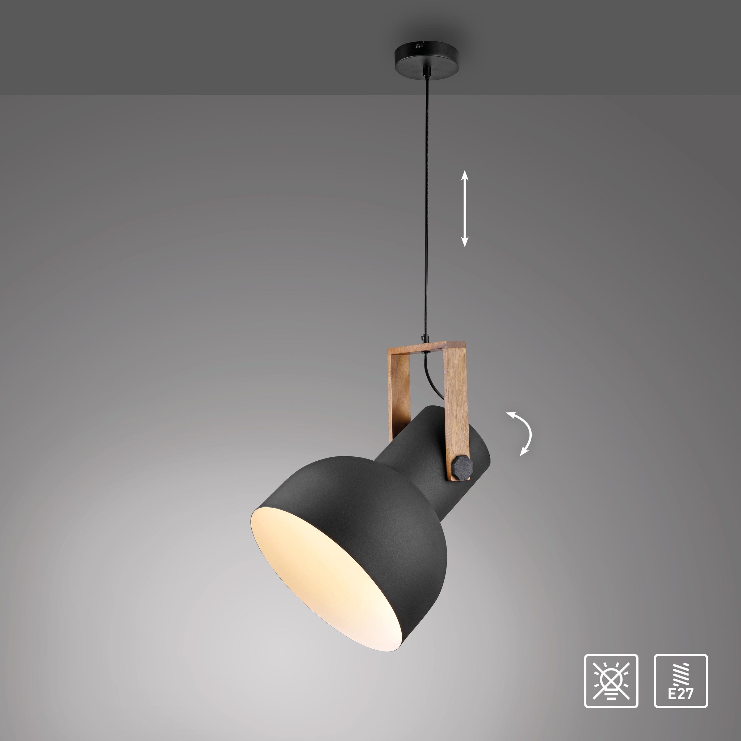 JUST LIGHT Pendelleuchte »CUP 2.0«, 1 flammig, Leuchtmittel E27 | Leuchtmittel wechselbar, ExklusiveE27