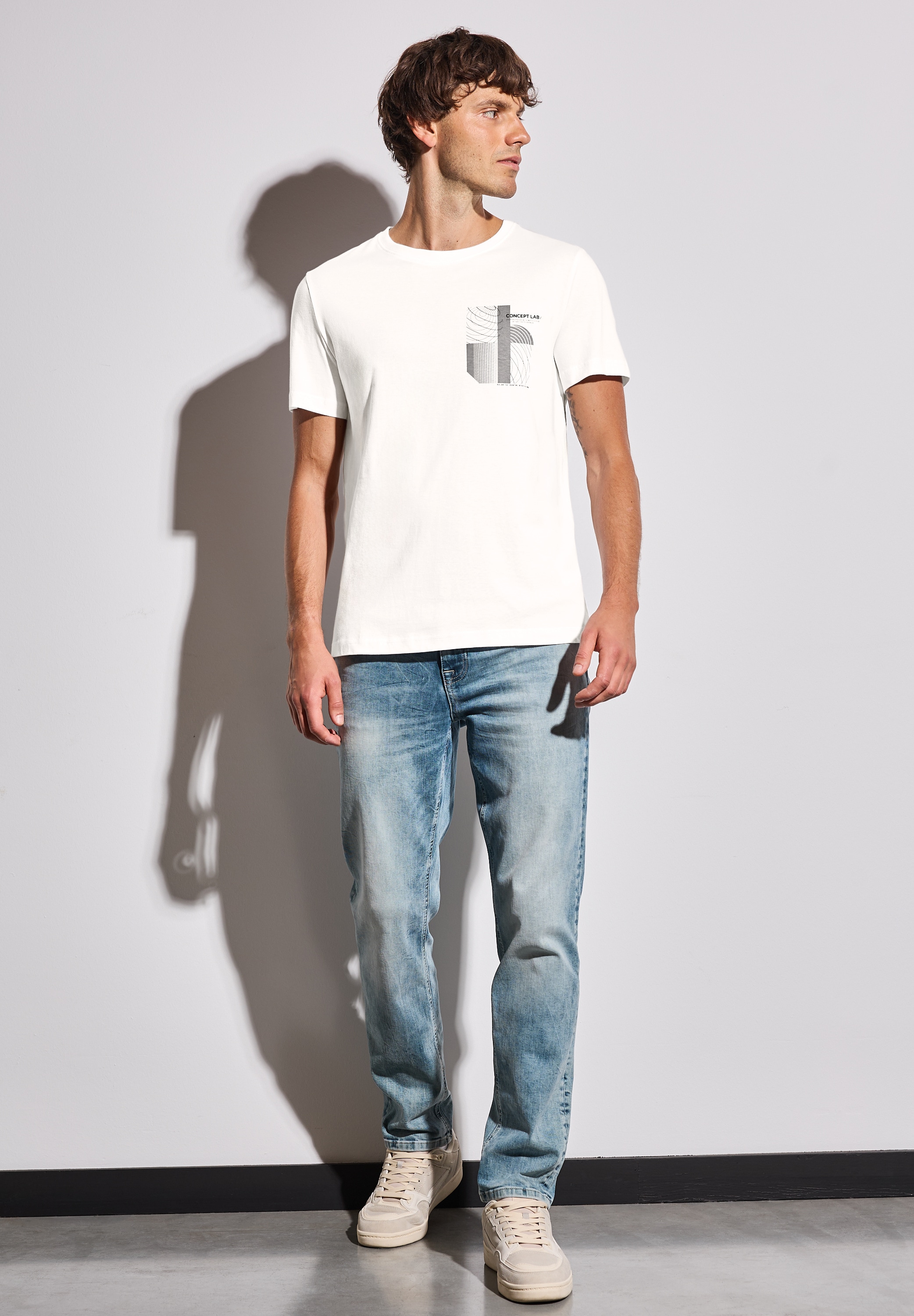 STREET ONE MEN T-Shirt, mit Rundhalsausschnitt