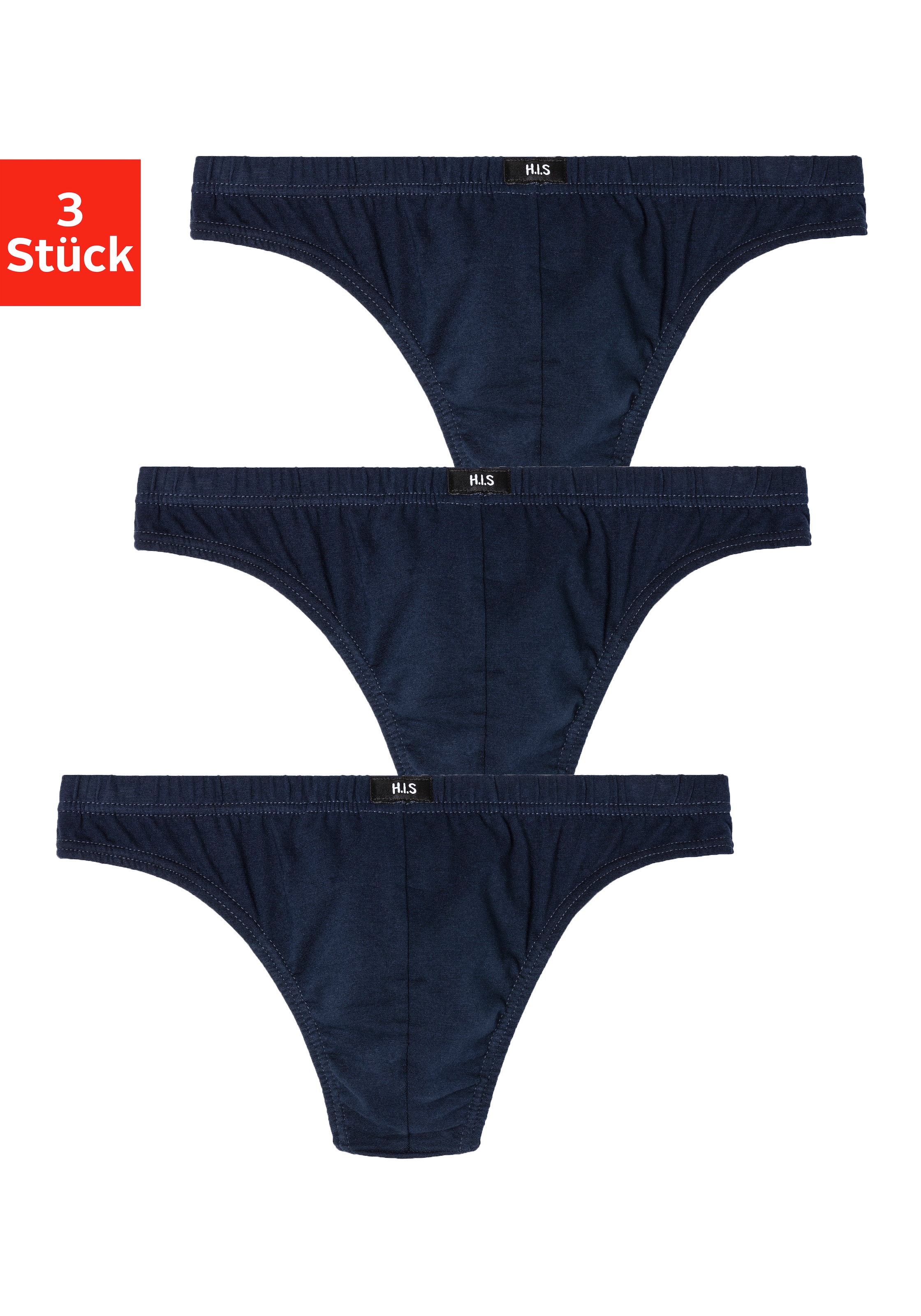 H.I.S String, (Packung, 3 St.), aus weichem Baumwoll-Stretch günstig online kaufen