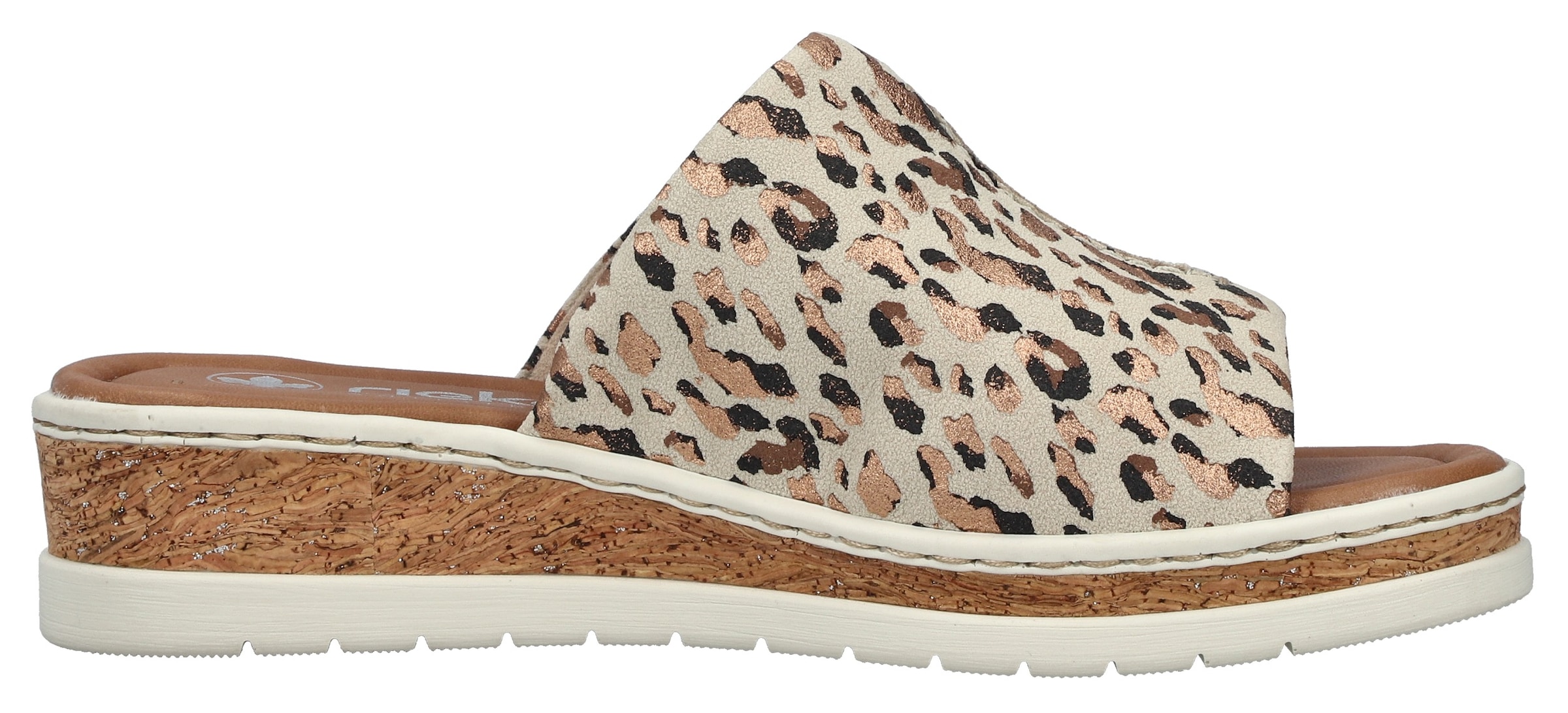 Rieker Pantolette  Sommerschuh, Hausschuh, Keilabsatz, zum Schlupfen