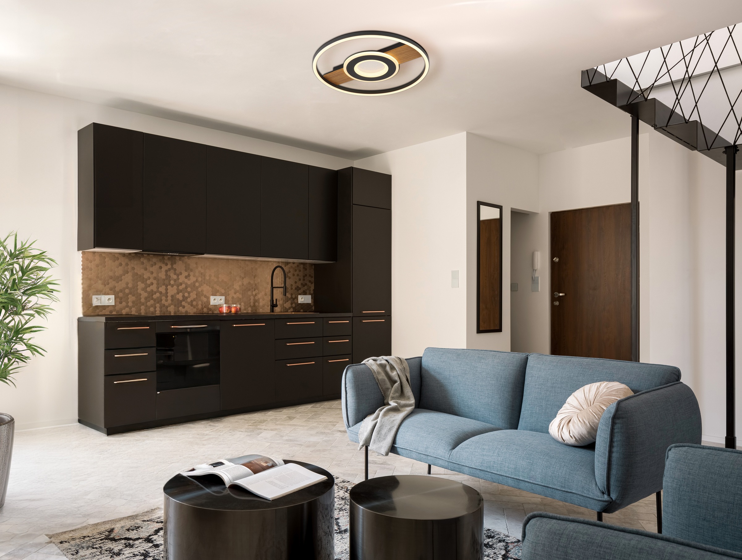 GLOBO LIGHTING Deckenleuchte »PIKARA« LED-Modul 1 Stk. Warmweiß Deckenlampe Wohnzimmer-Leuchte Schlafzimmer-Leuchte Flur Küche