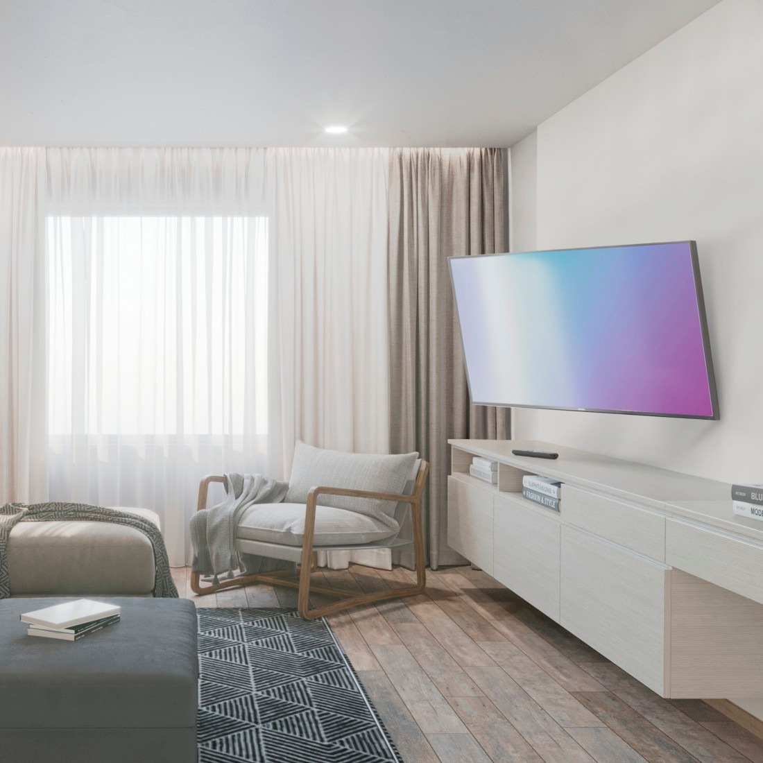 Hama TV-Wandhalterung »TV Halterung (schwenkbar, ausziehbar, flach, 37“-90“, VESA 600x400)«, bis 229 cm Zoll